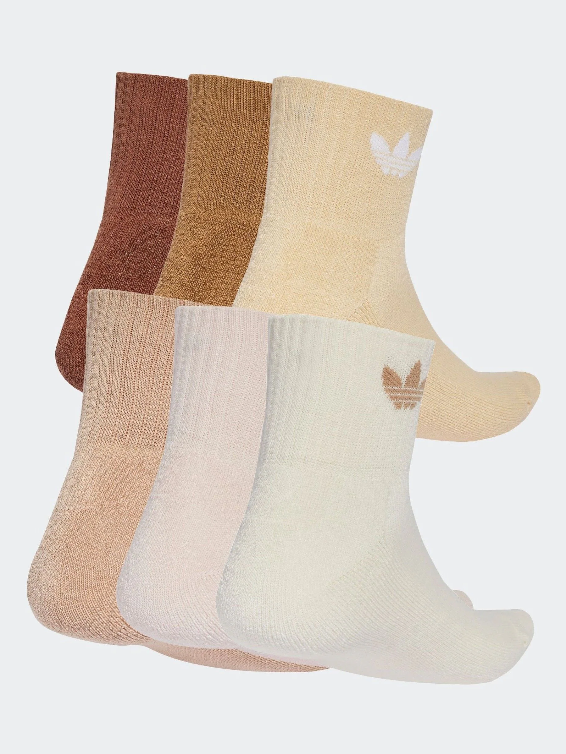 adidas Originals Brown 6 Pack Ankle Socks
