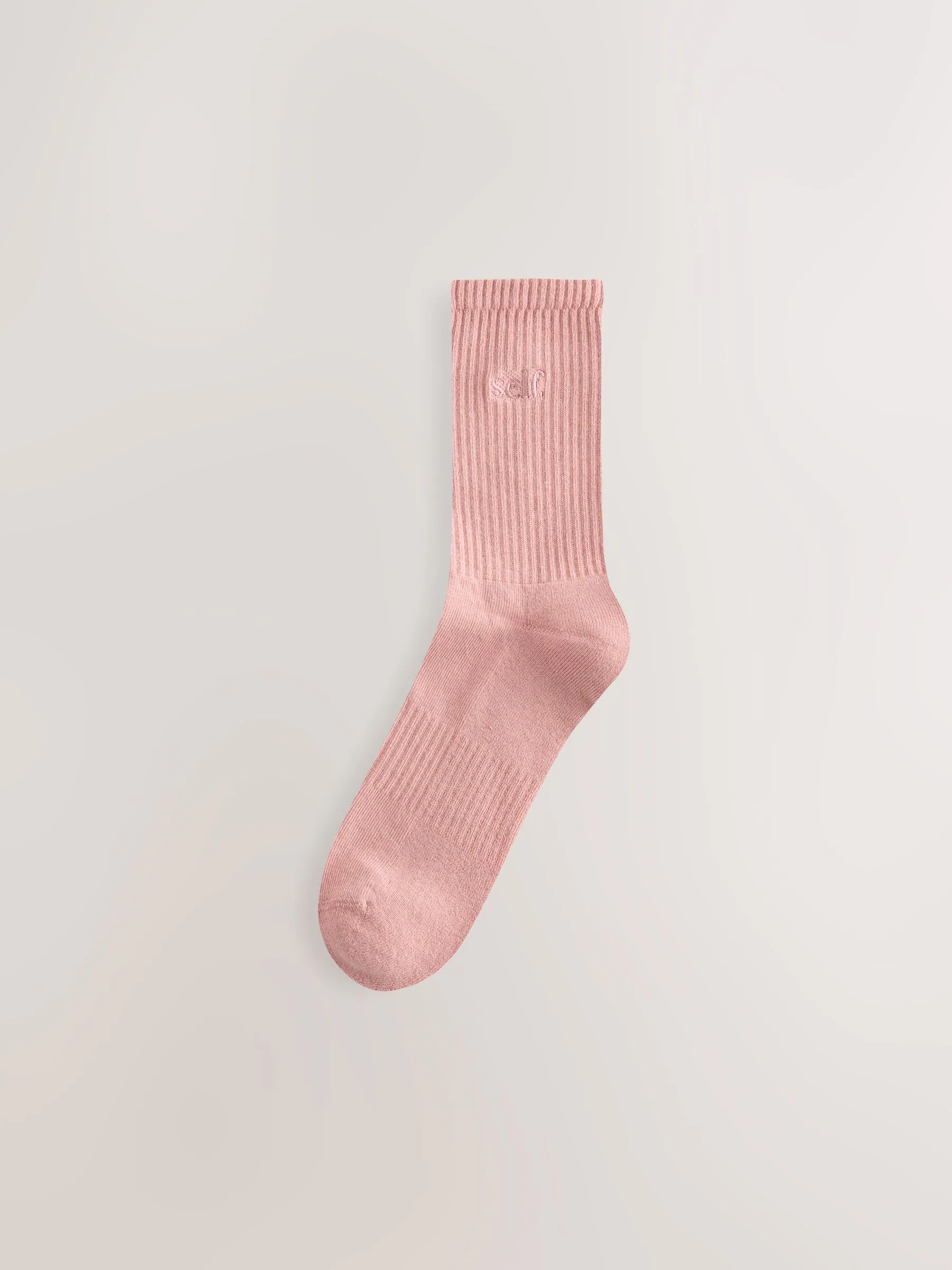 self. Mauve/Grey/Cream 3 Pack Cushion Sole Lounge Ankle Socks 3 Pack