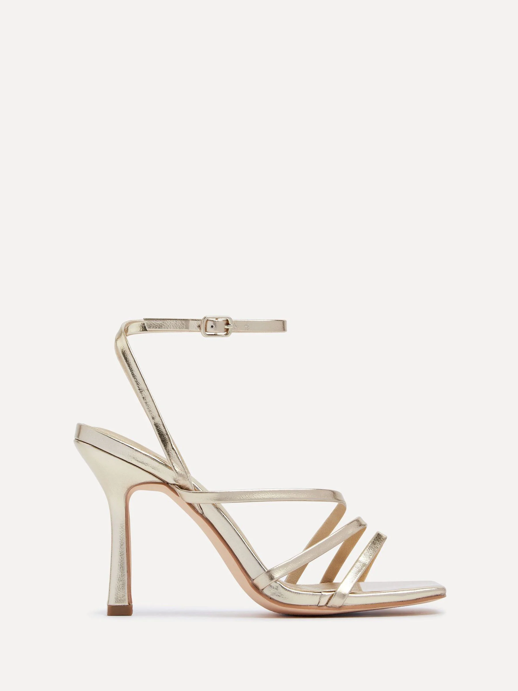 Linzi Gold Scarlett Strappy Heel Sandals With Ankle Strap
