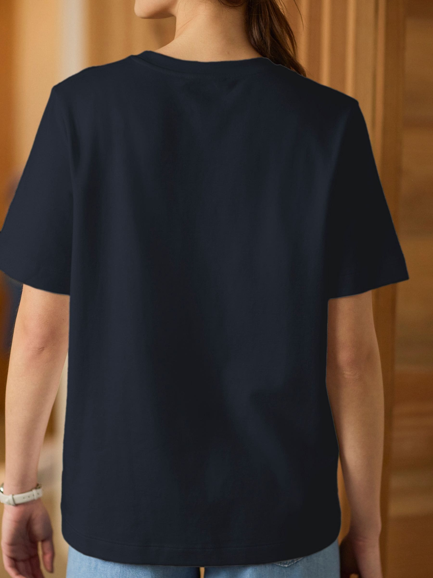 Navy Blue Heavyweight Short Sleeve Crew Neck T-Shirt