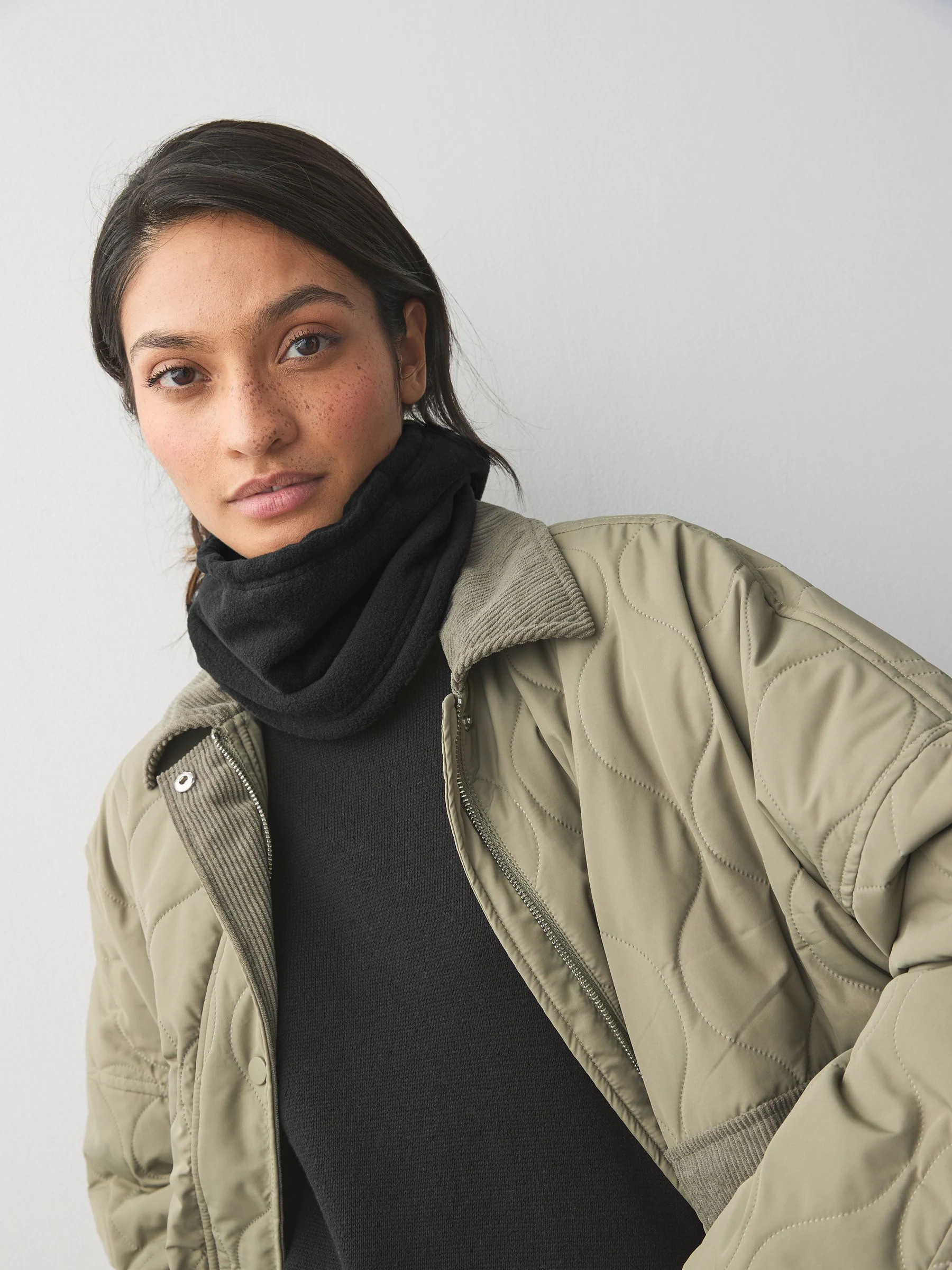 Black Fleece Snood Scarf