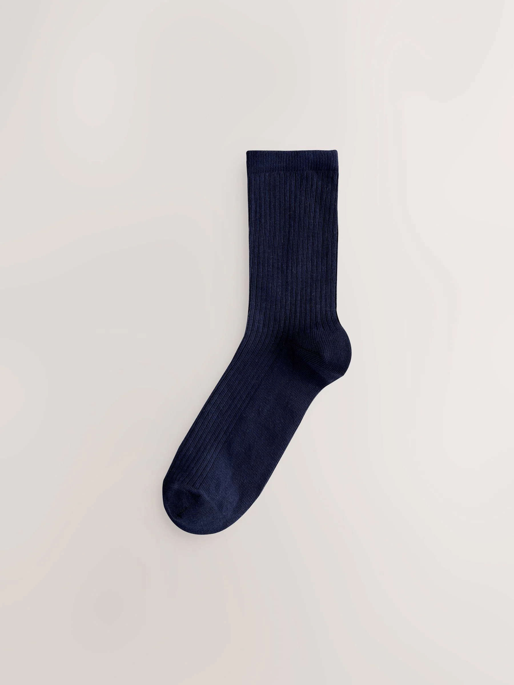 Chocolate Brown/Blue Ribbed Ankle Socks 4 Pack