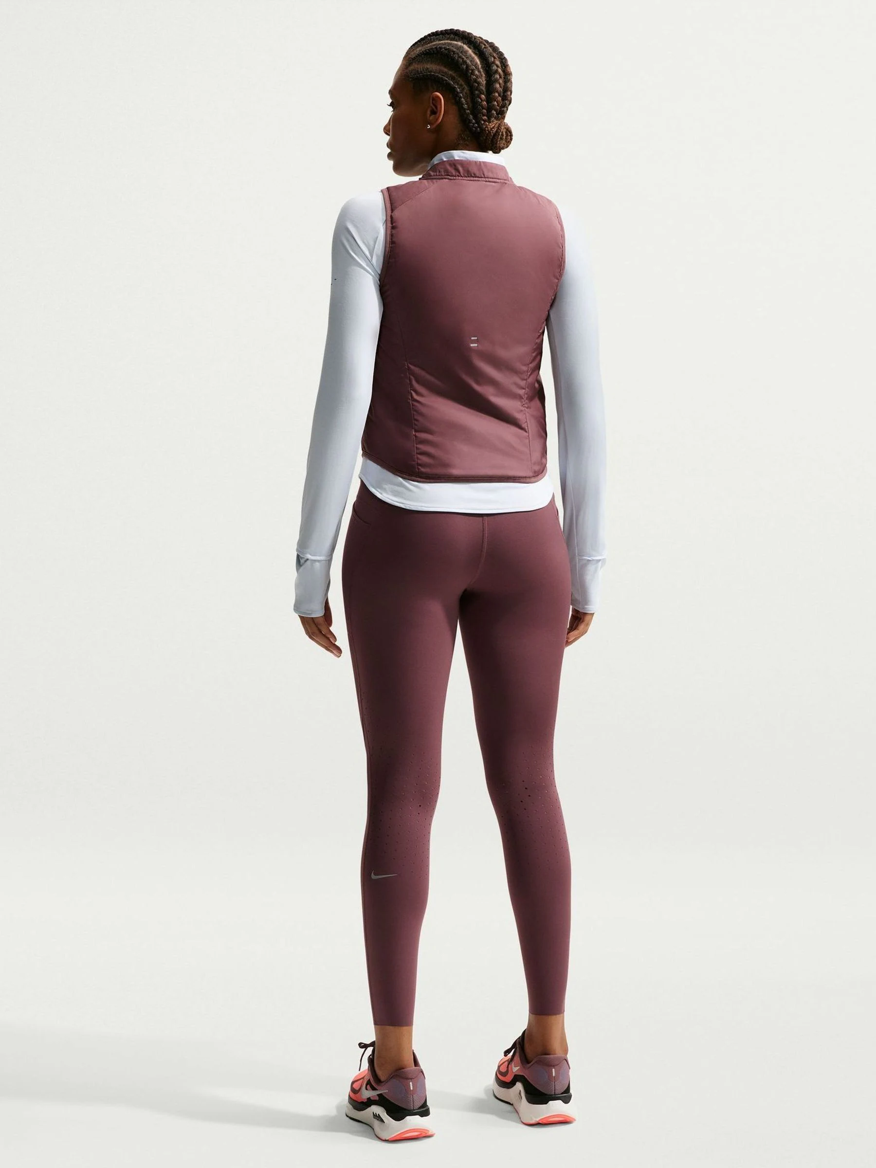 Nike Tattoo Brown Tempo Repel Warm Running Gilet