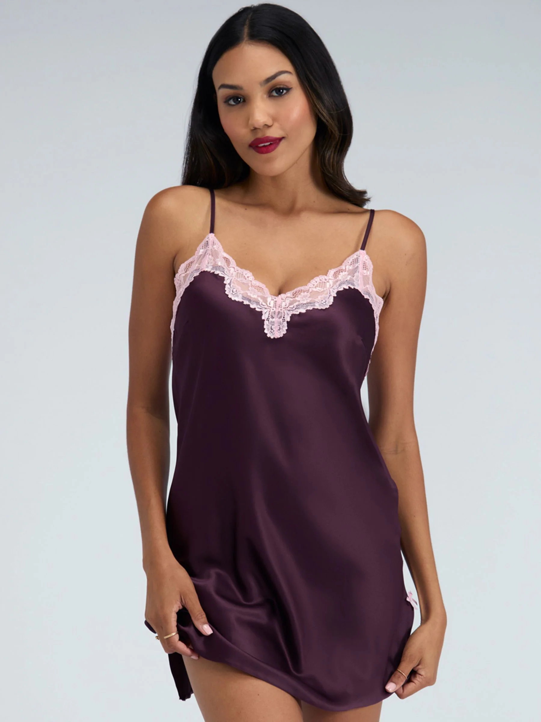 Boux Avenue Purple Amelia Satin Chemise