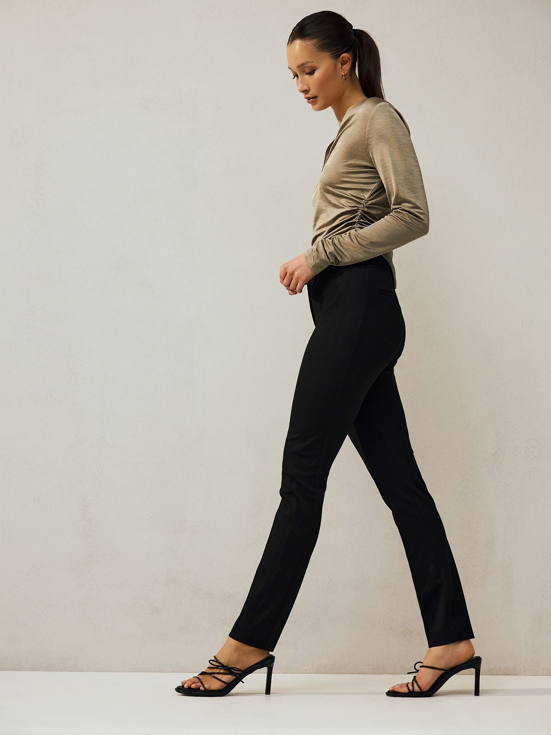 Black Sculpting Military Trousers