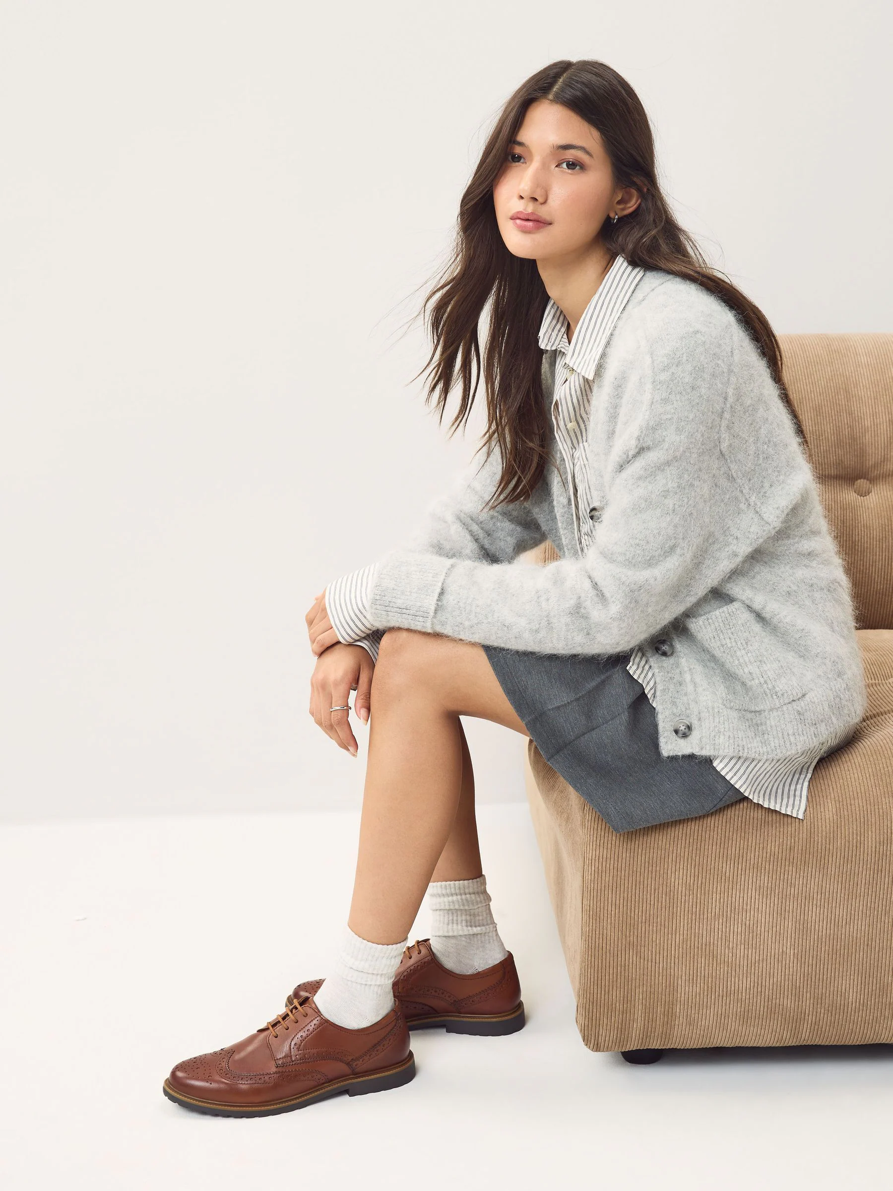 Hush Puppies Brown Verity Brogues