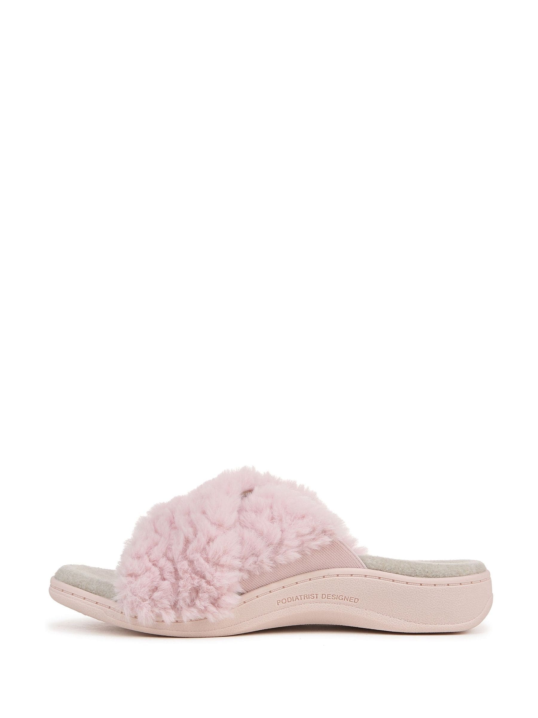 Vionic Pink Regular Fit Relax II Open Toe Arch Support Slippers