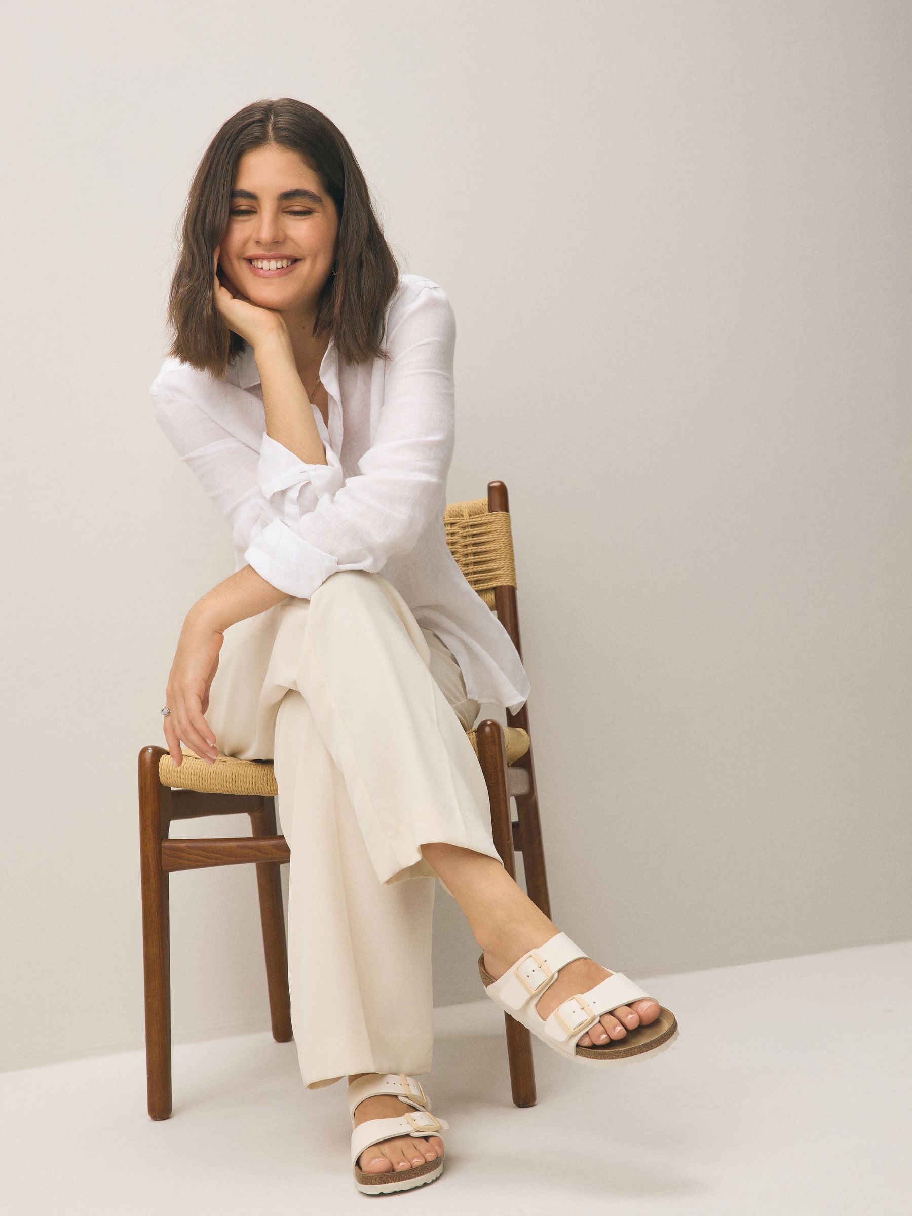 Birkenstock Cream Arizona Birko Flor Sandals