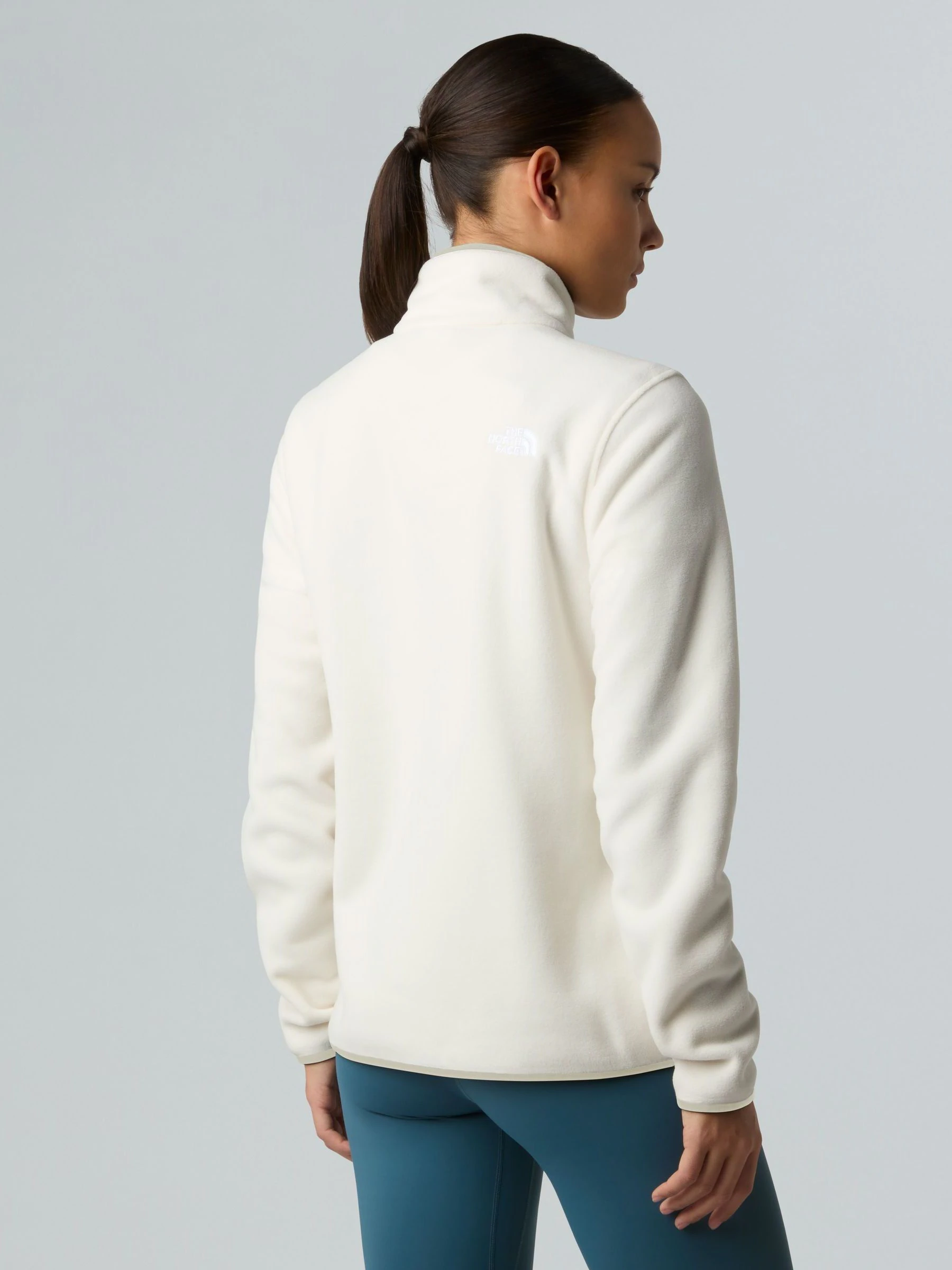 The North Face White Glacier Quarter Zip Fleece