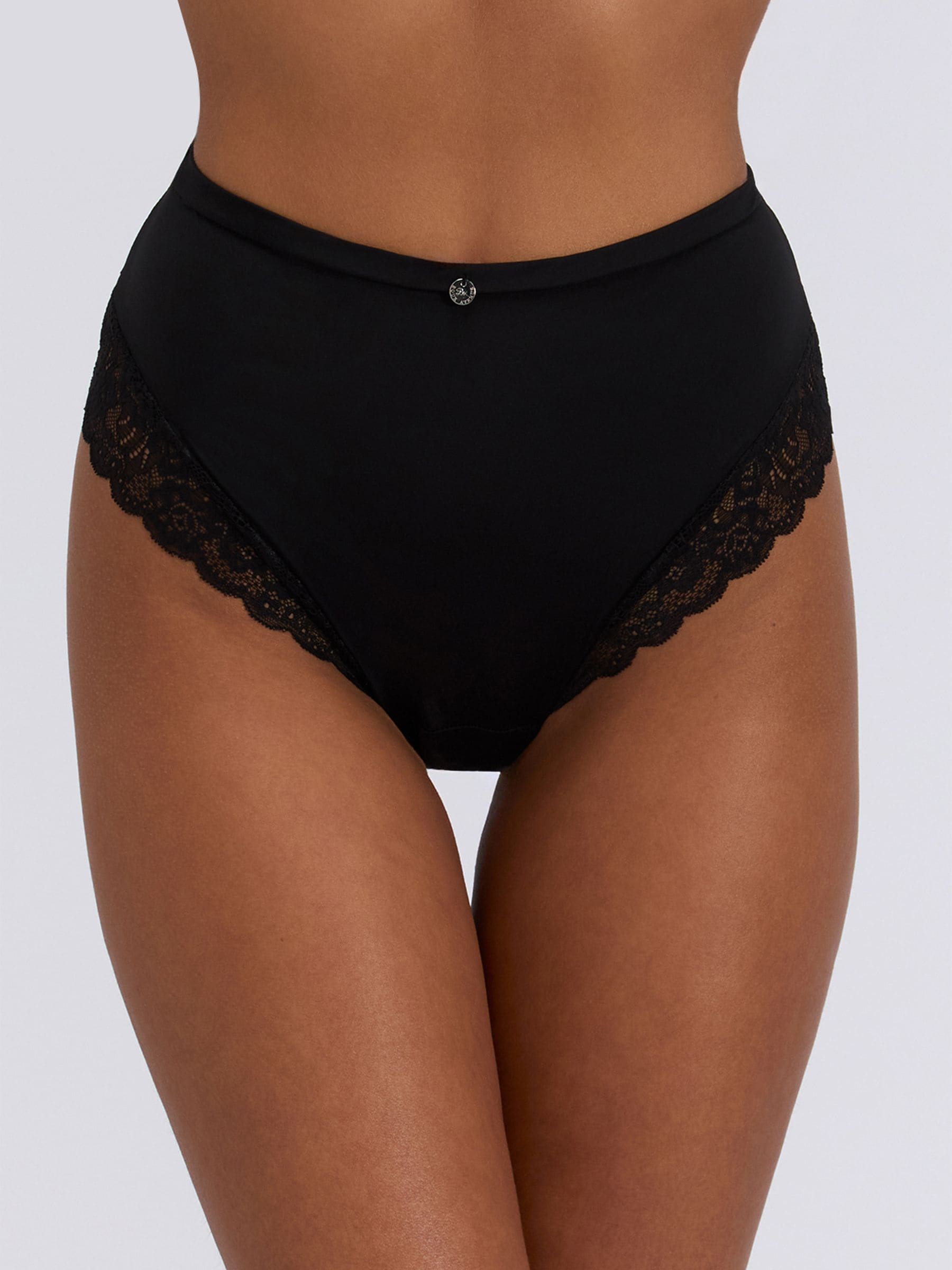 Boux Avenue Black Microfibre High Waist Full Coverage 5 Pack Knickers