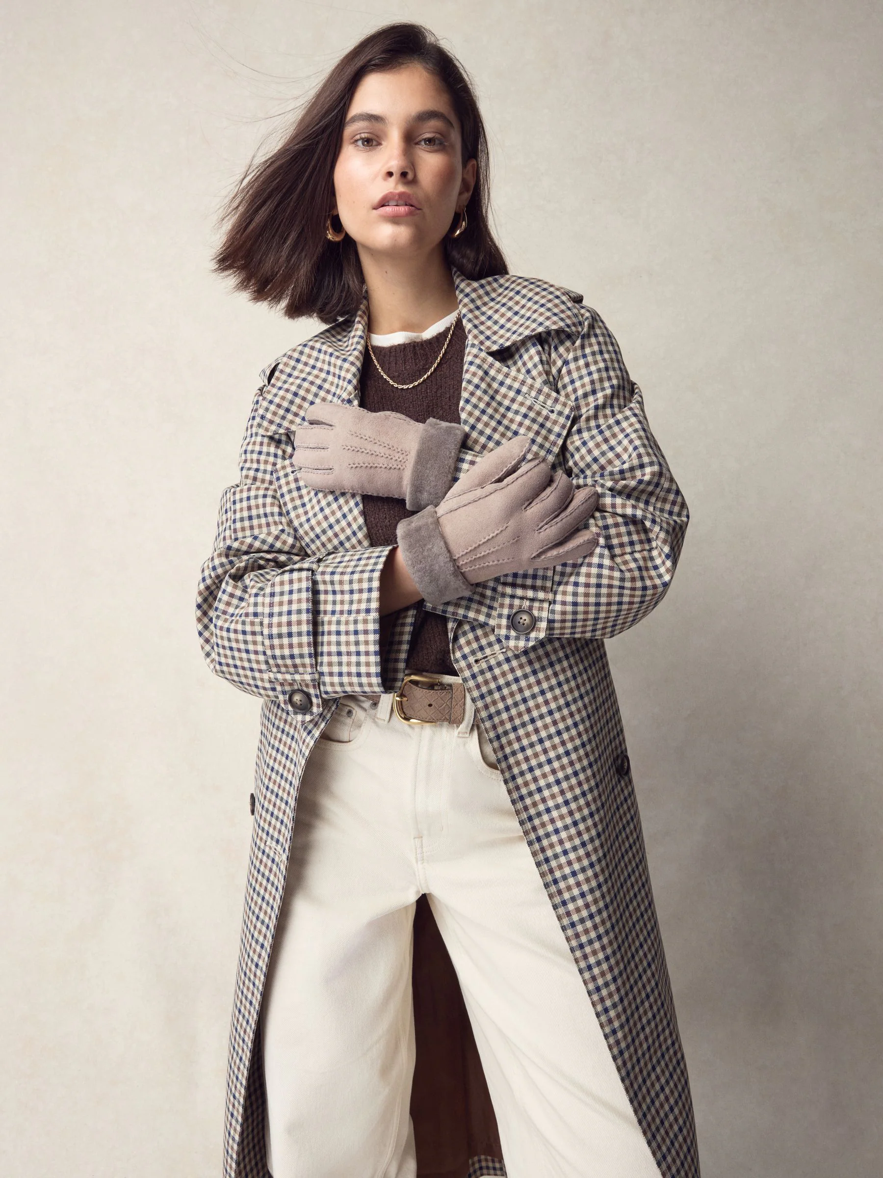 Mink Brown N. Premium Leather Sheepskin Gloves