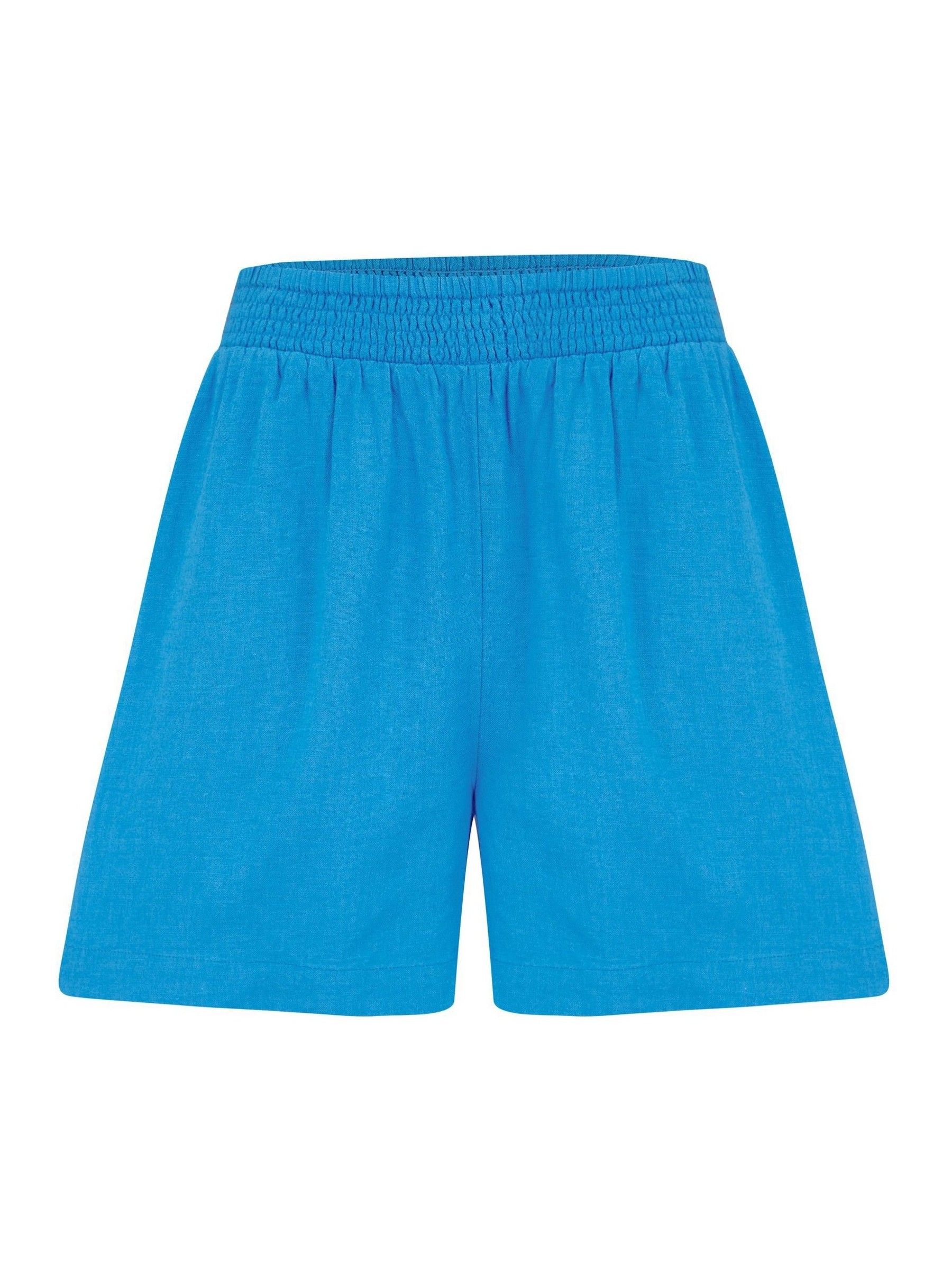 Pour Moi Blue Bree High Waist Elasticated Shorts