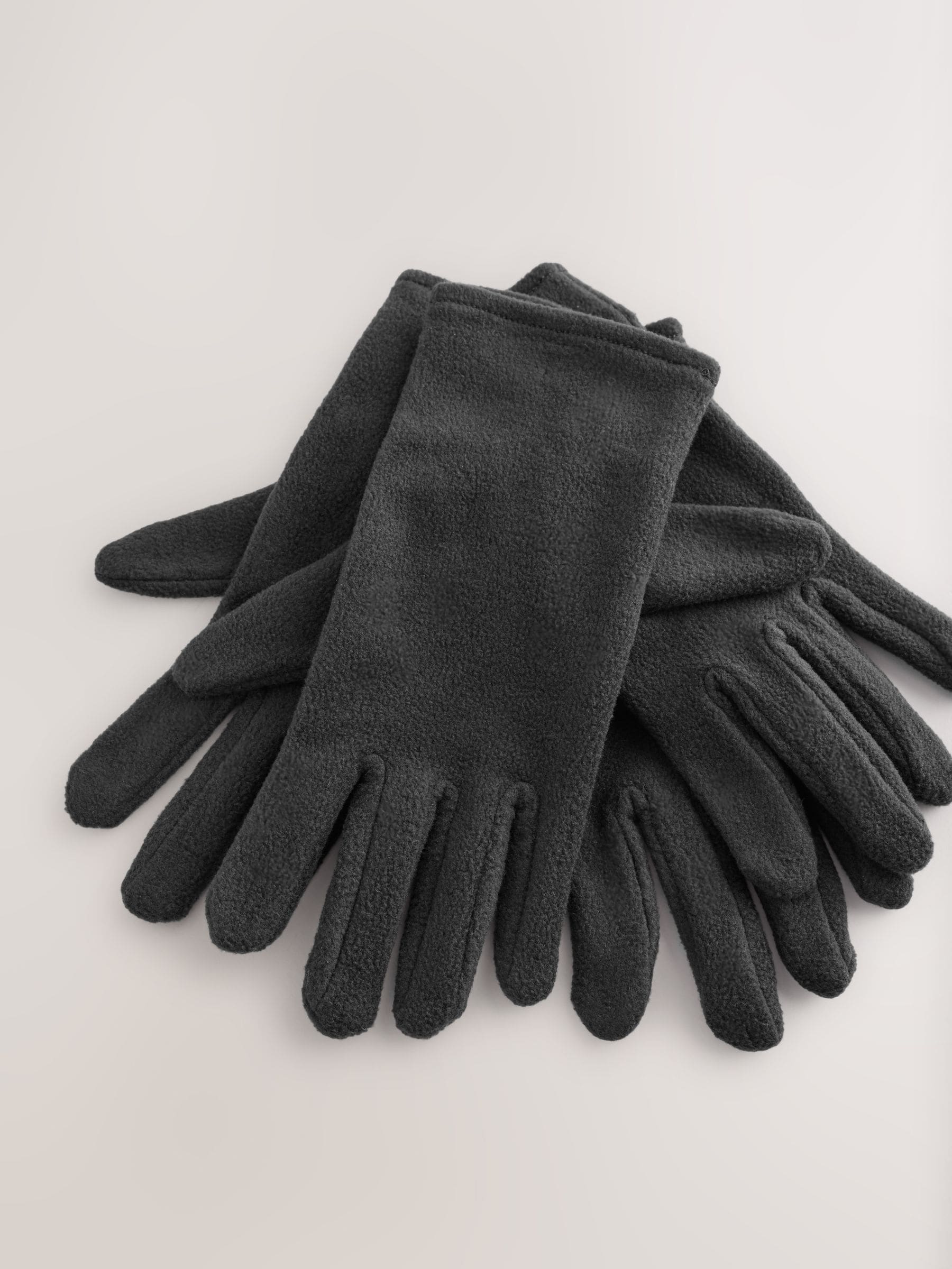 Black Fleece Gloves 2 Pack