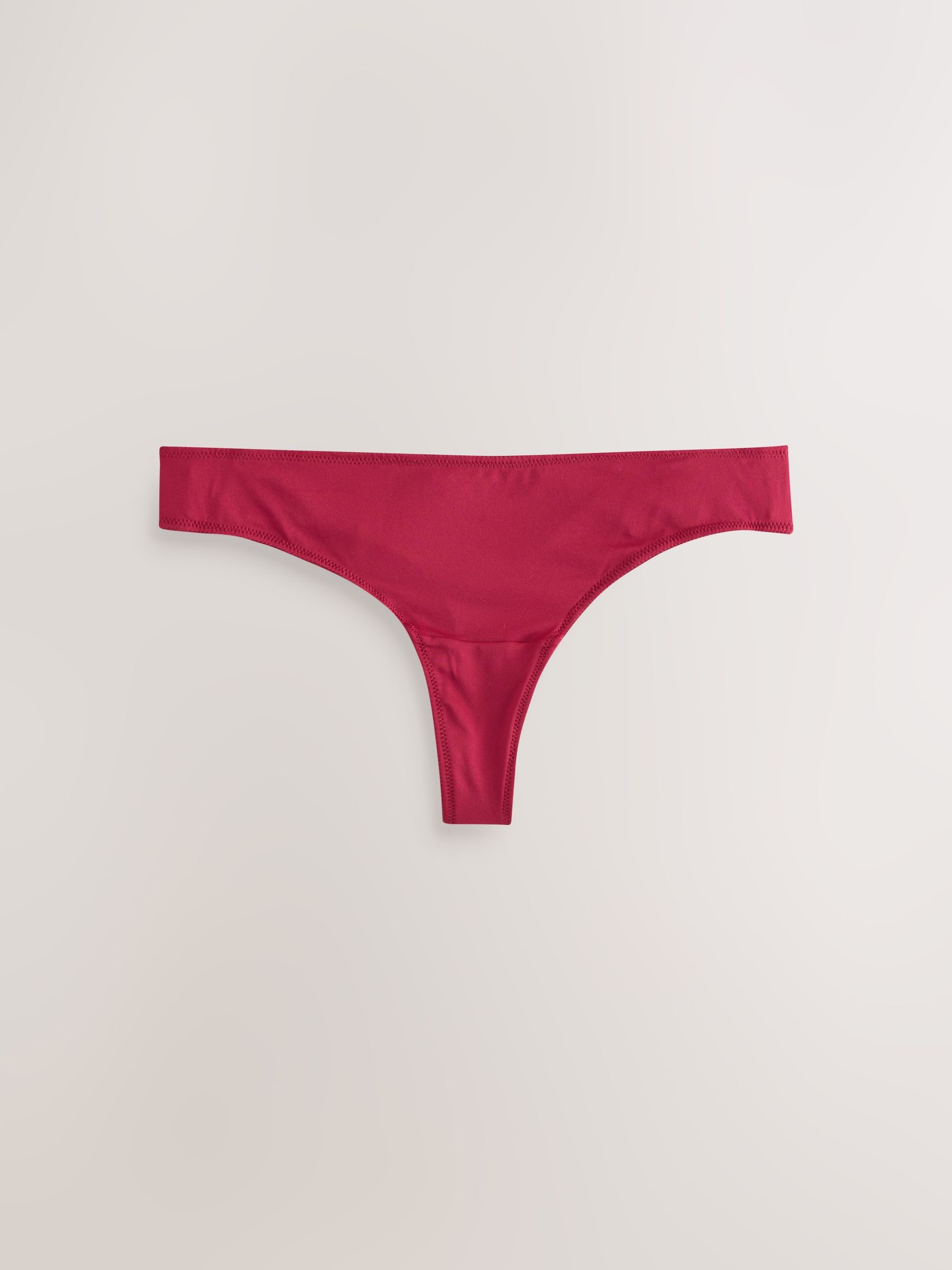 Leopard/Cherry Print Thong Microfibre Knickers 5 Pack