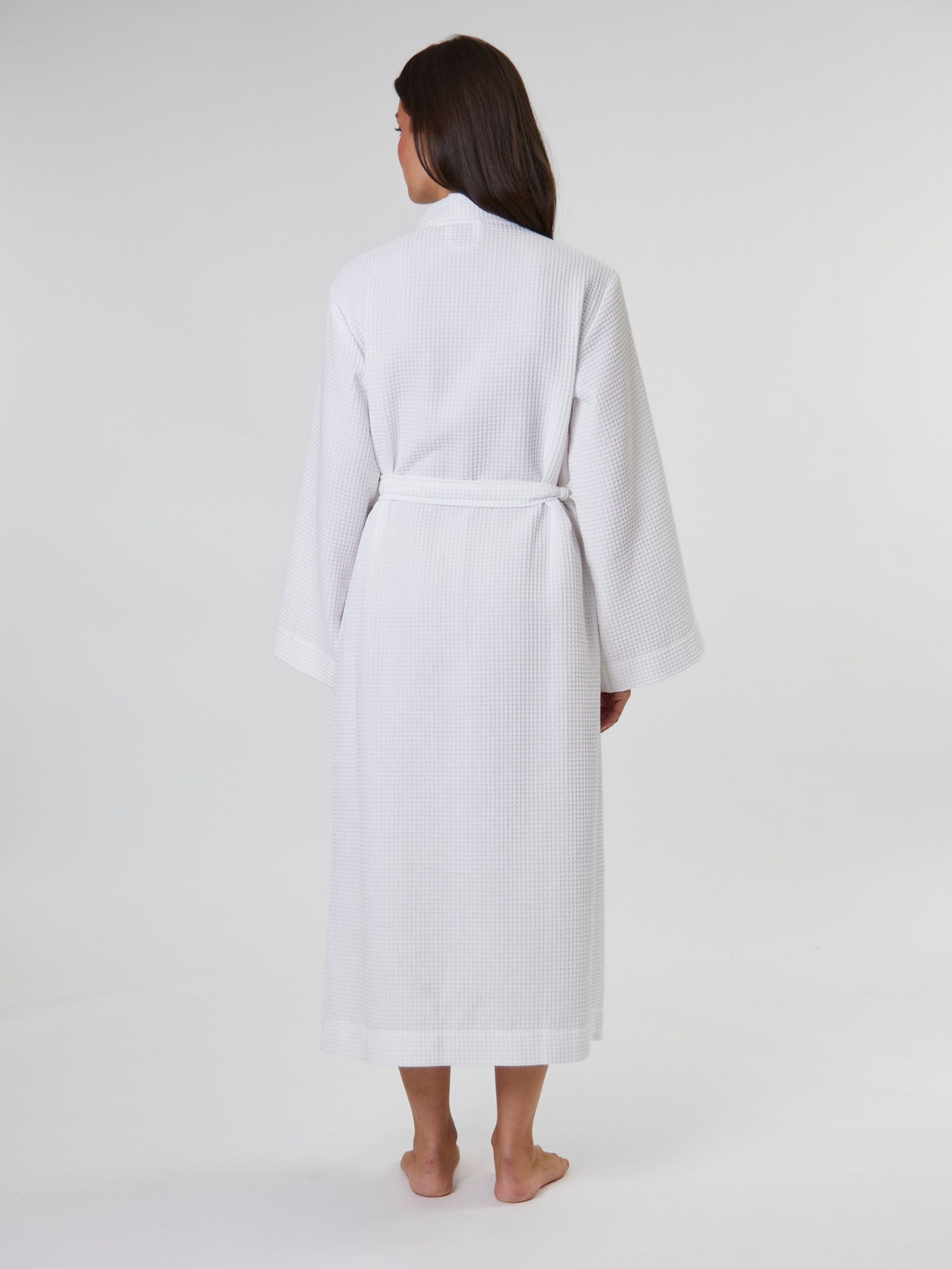 Loungeable White Waffle 100% Cotton Robe