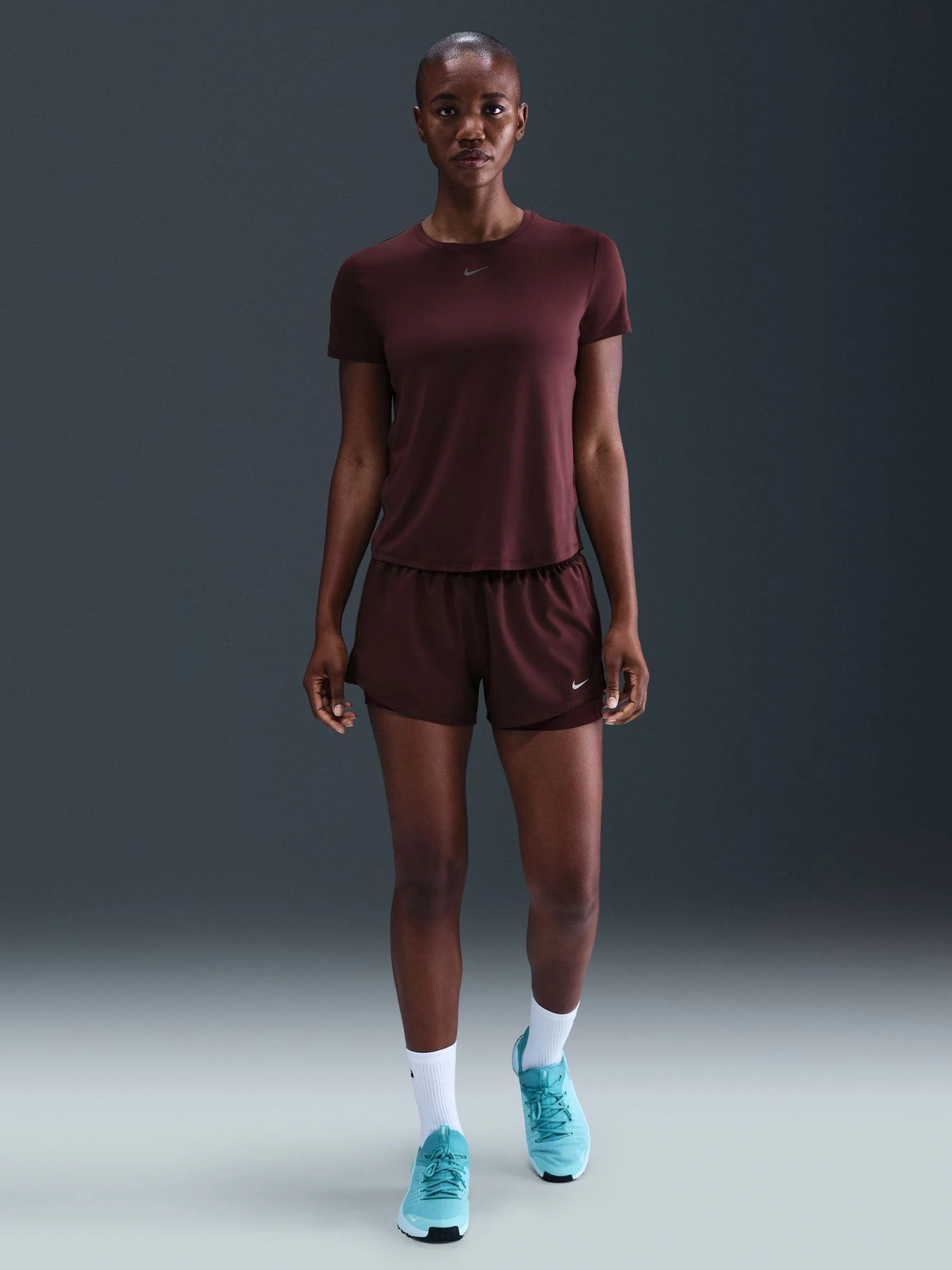 Nike Burgundy Crush Dri-FIT One Mid Rise 3 Inch 2-In-1 Shorts