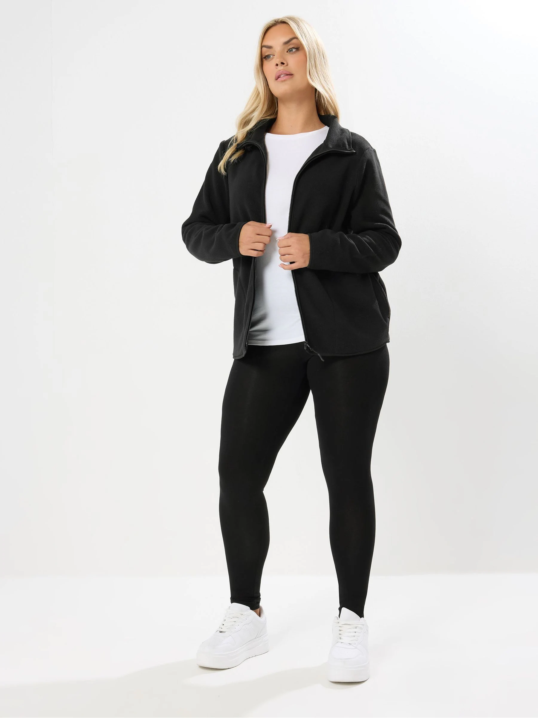 Yours Curve Black Active Fleece