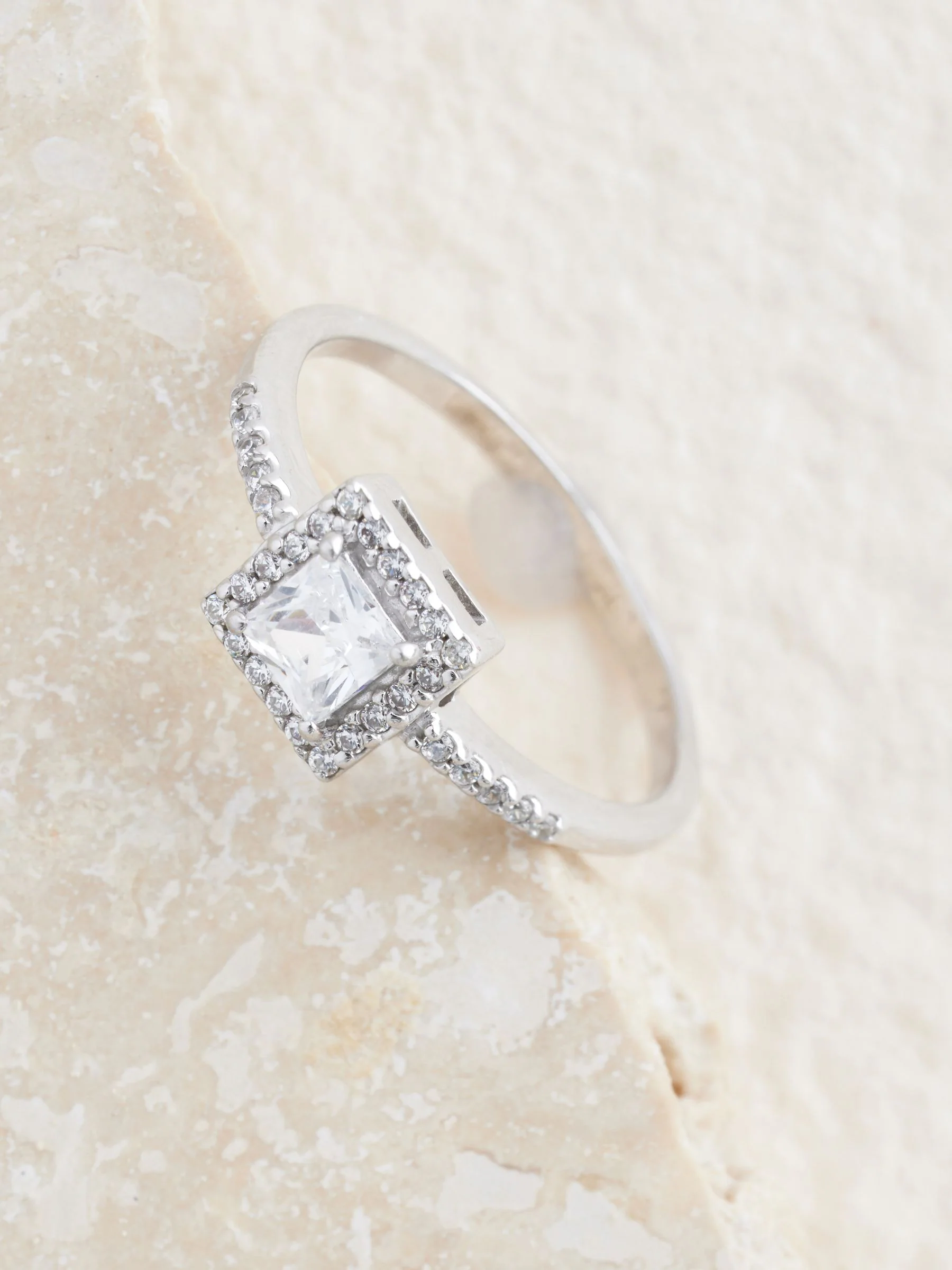 Sterling Silver Halo Ring