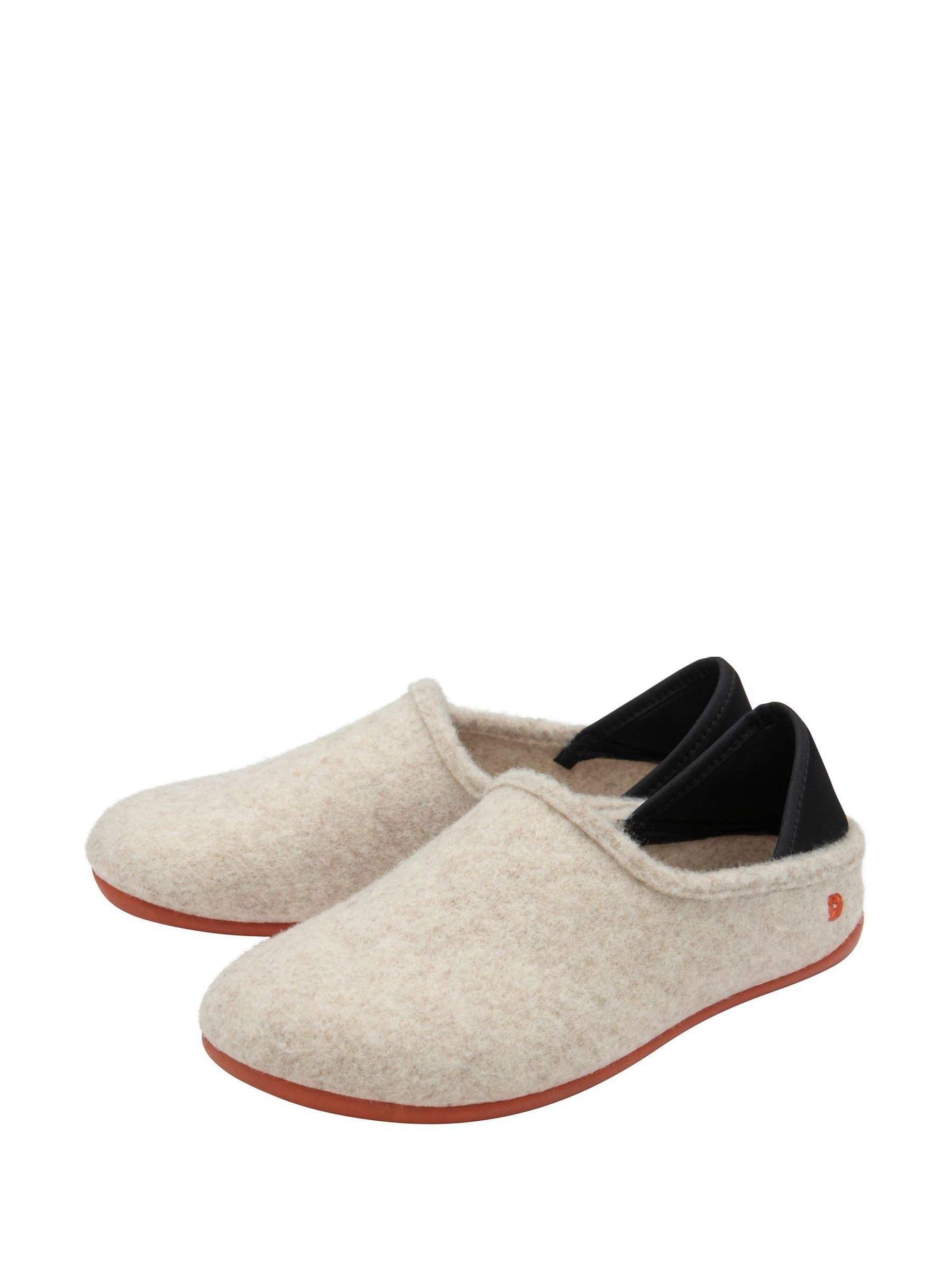 Lotus Natural Textile Flat Slippers