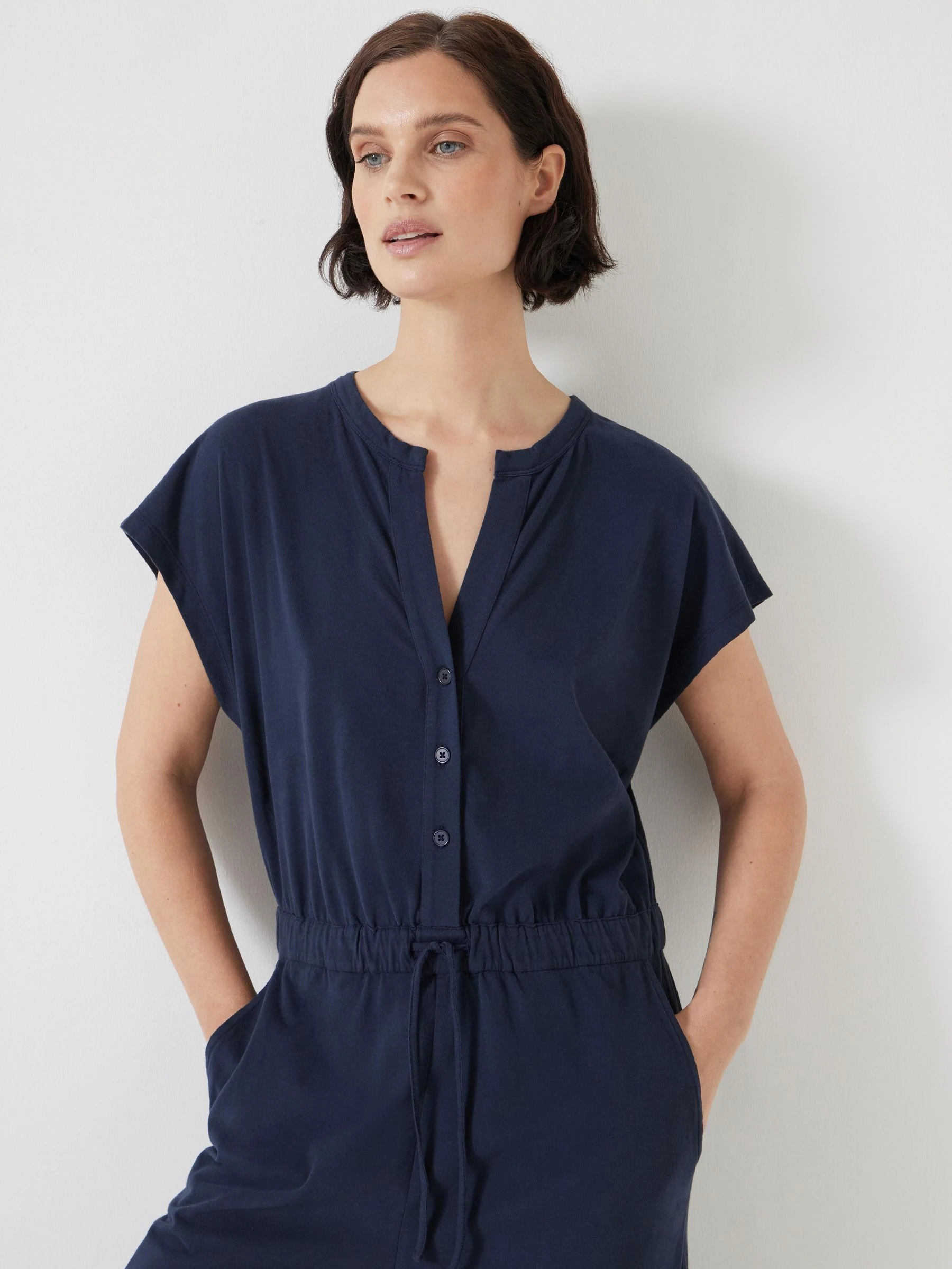 Hush Blue Kendall Jersey 100% Cotton Jumpsuit