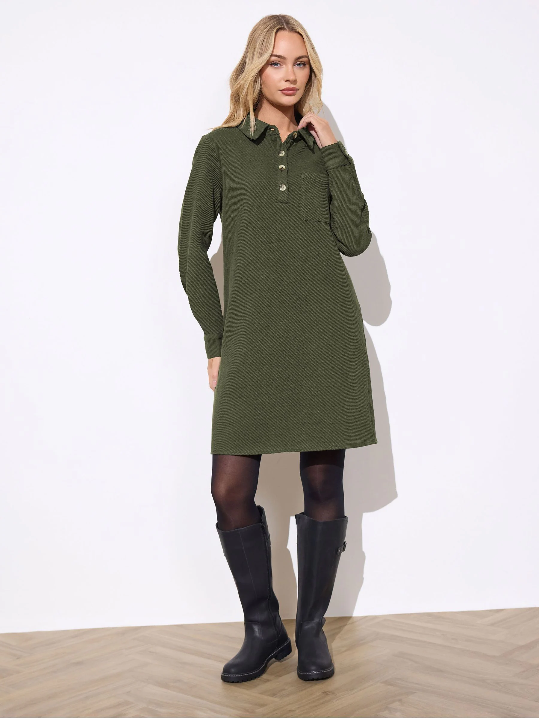 M&Co Green Shirt Dress