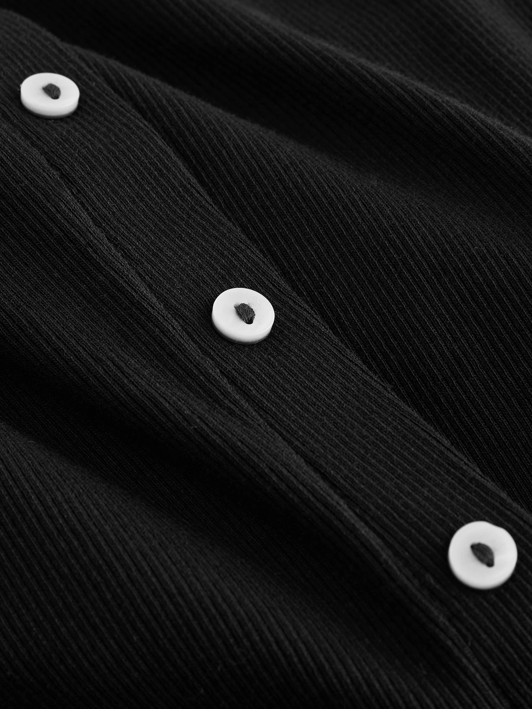 Black Short Sleeve Jersey Button Through Maxi Dress