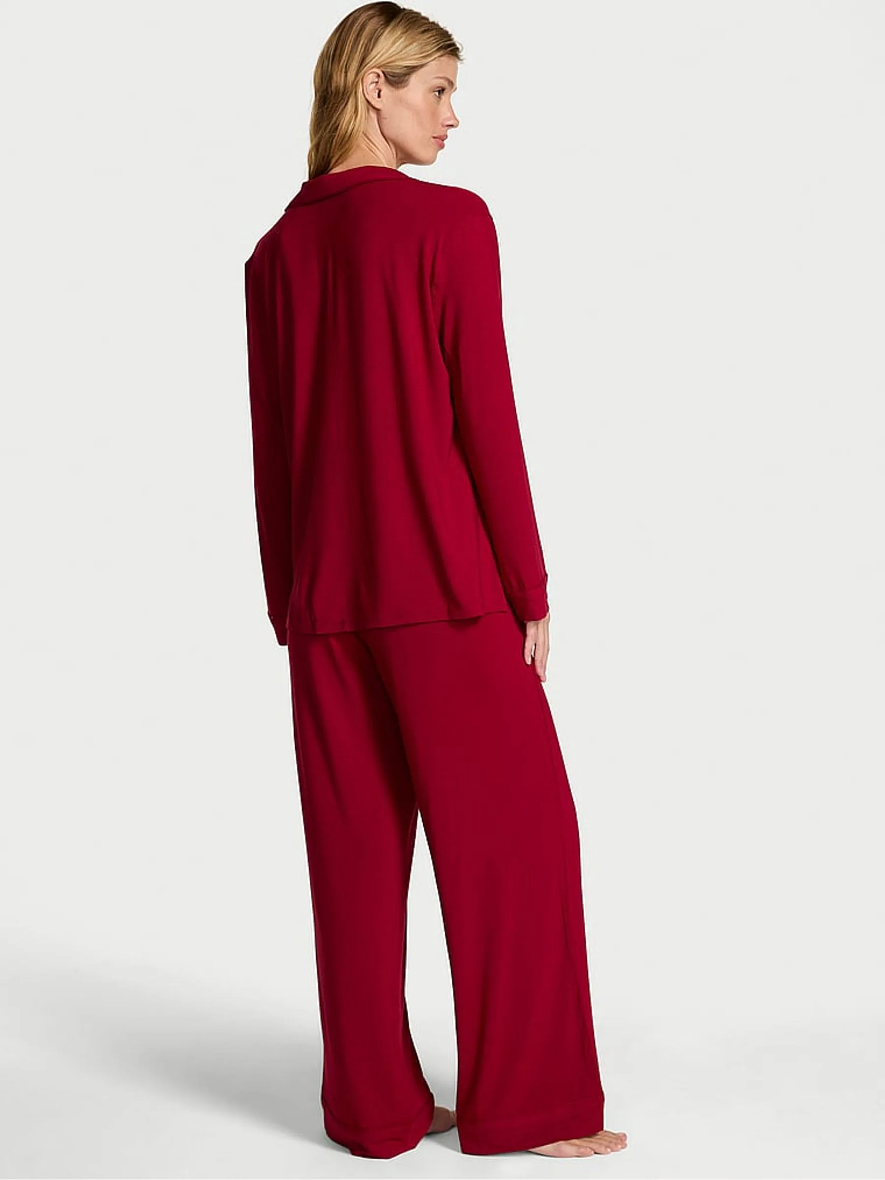Victoria's Secret Red Lacquer Modal Long Pyjamas Set