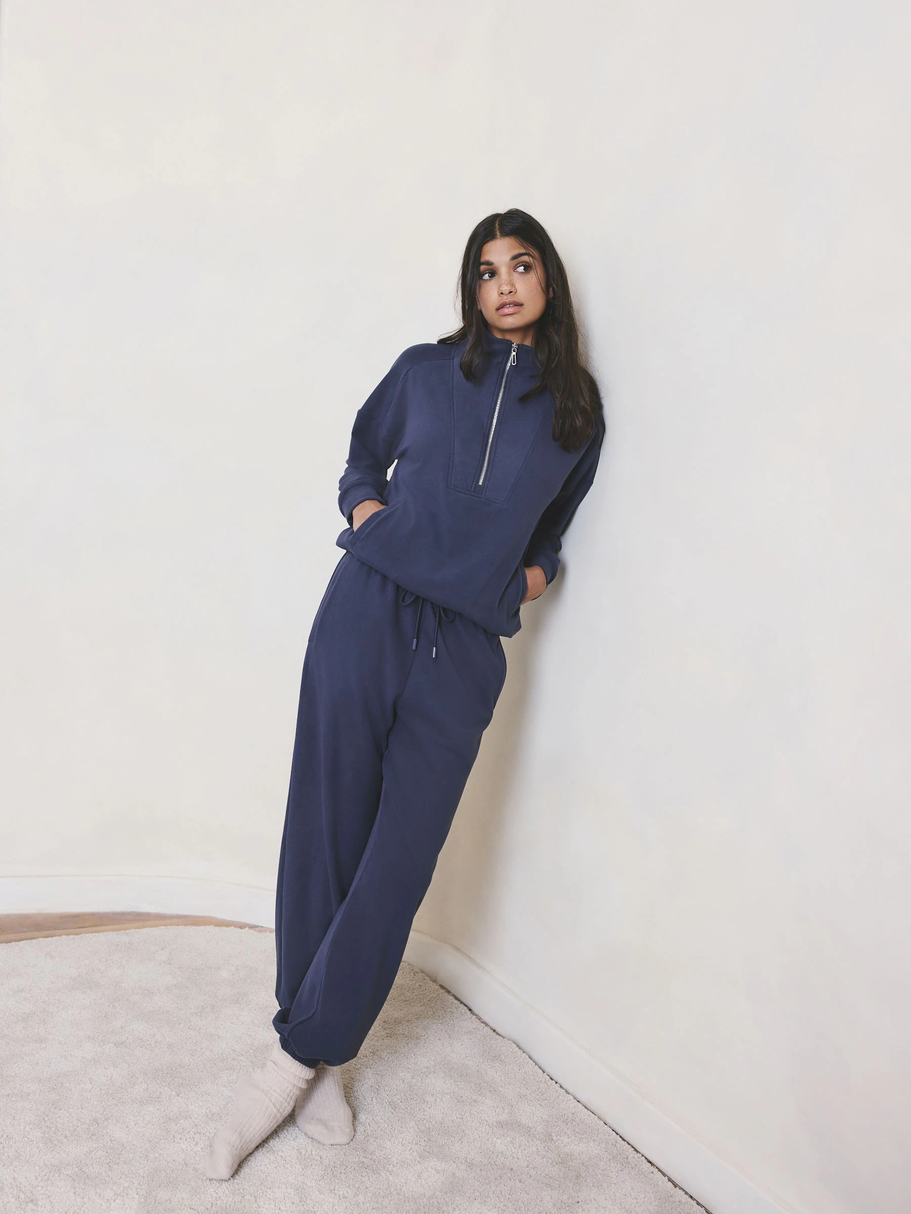 Blue Half Zip Fleece