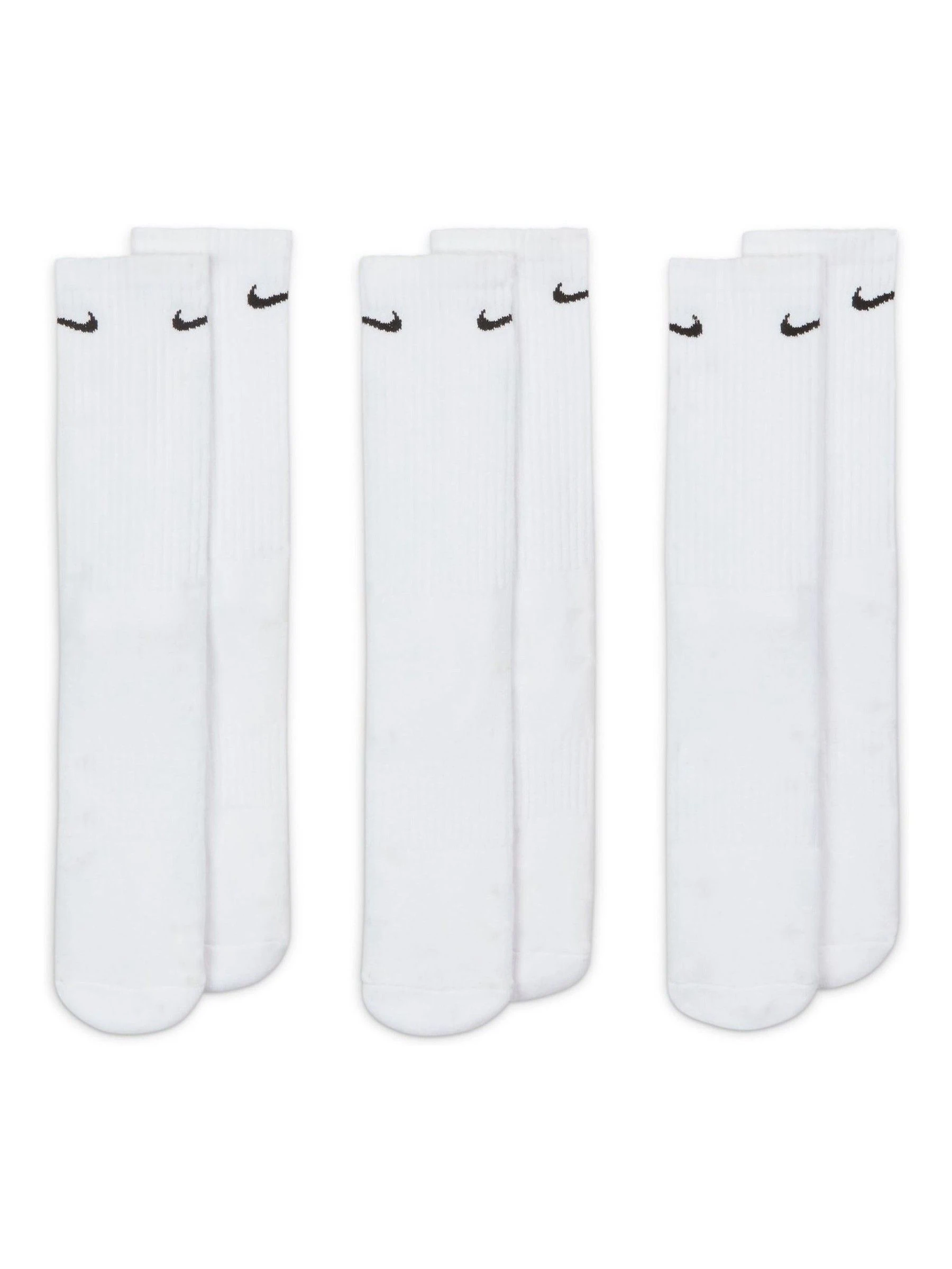 Nike White Crew Everyday Cushioned Crew Socks 3 Pack