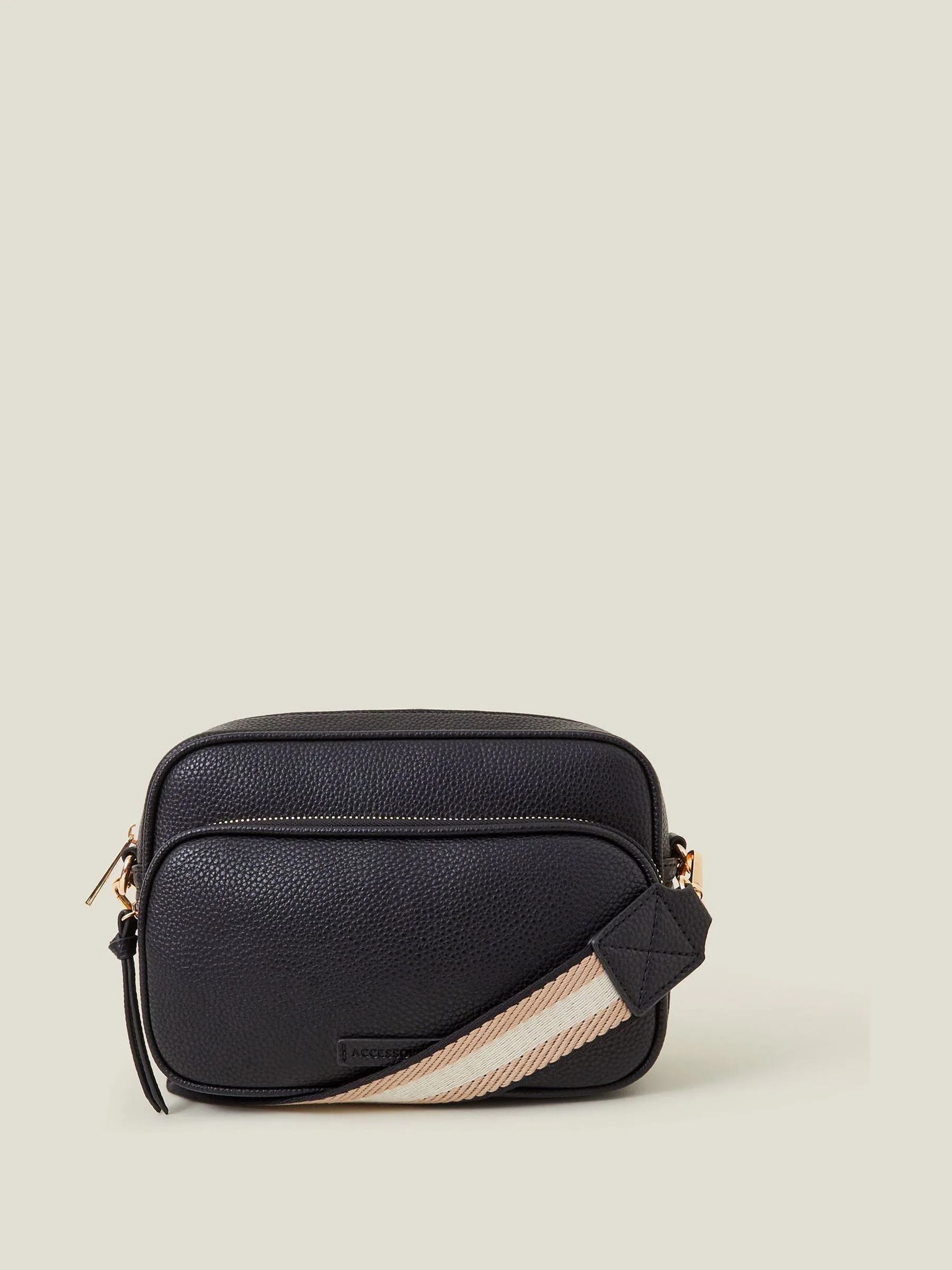 Accessorize Black Double Zip Camera Bag