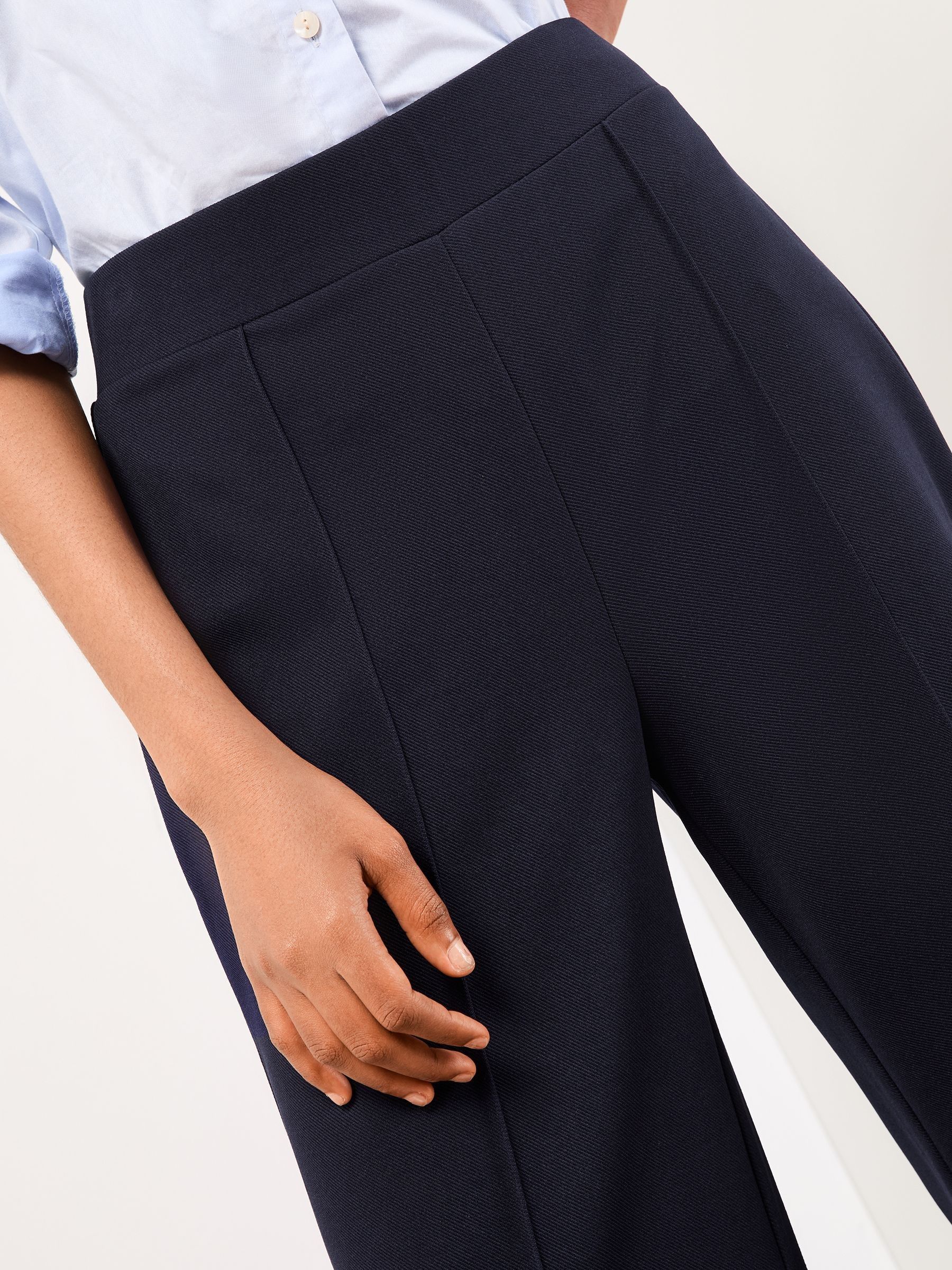 Lipsy Navy Blue High Waist Wide Leg Trousers