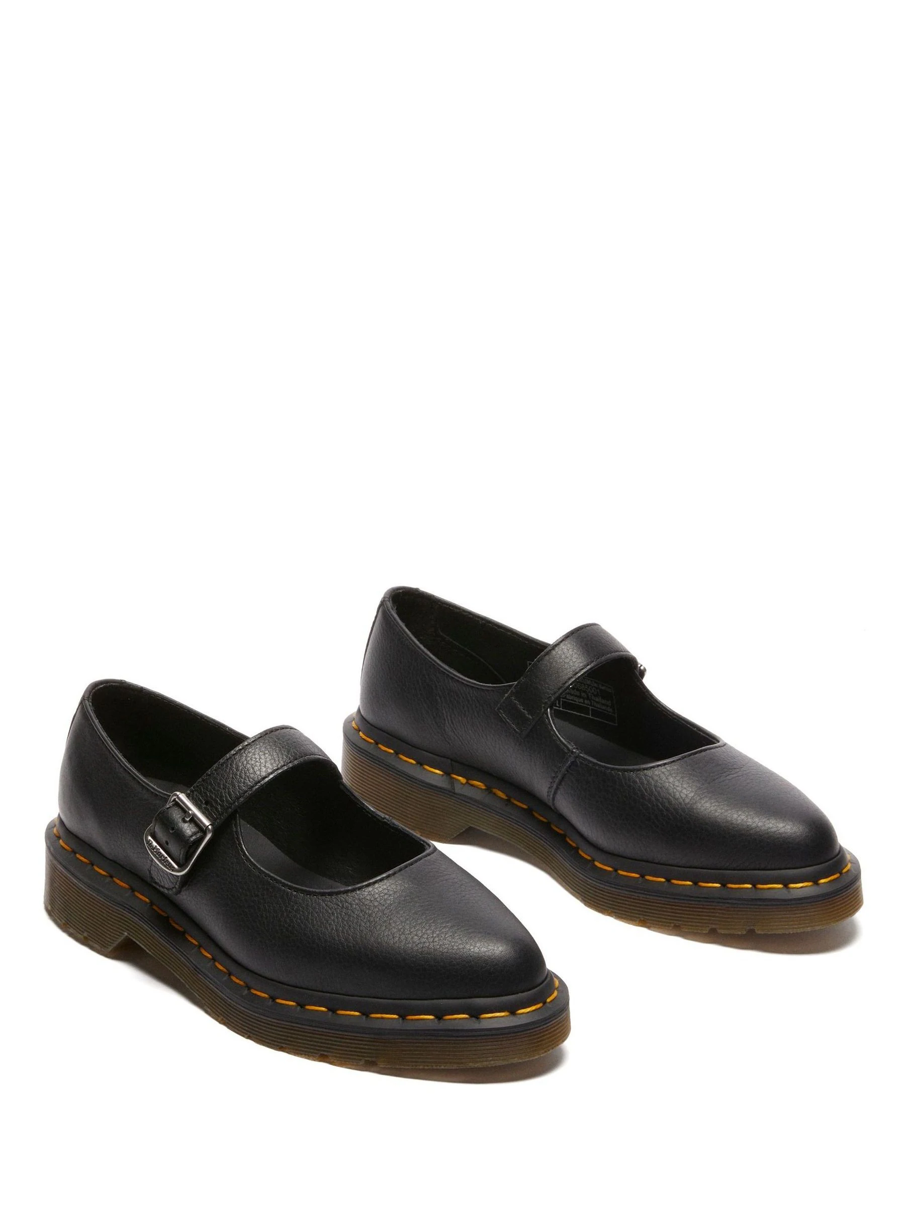 Dr. Martens Black Elphie Mary Jane Virginia Leather Shoes