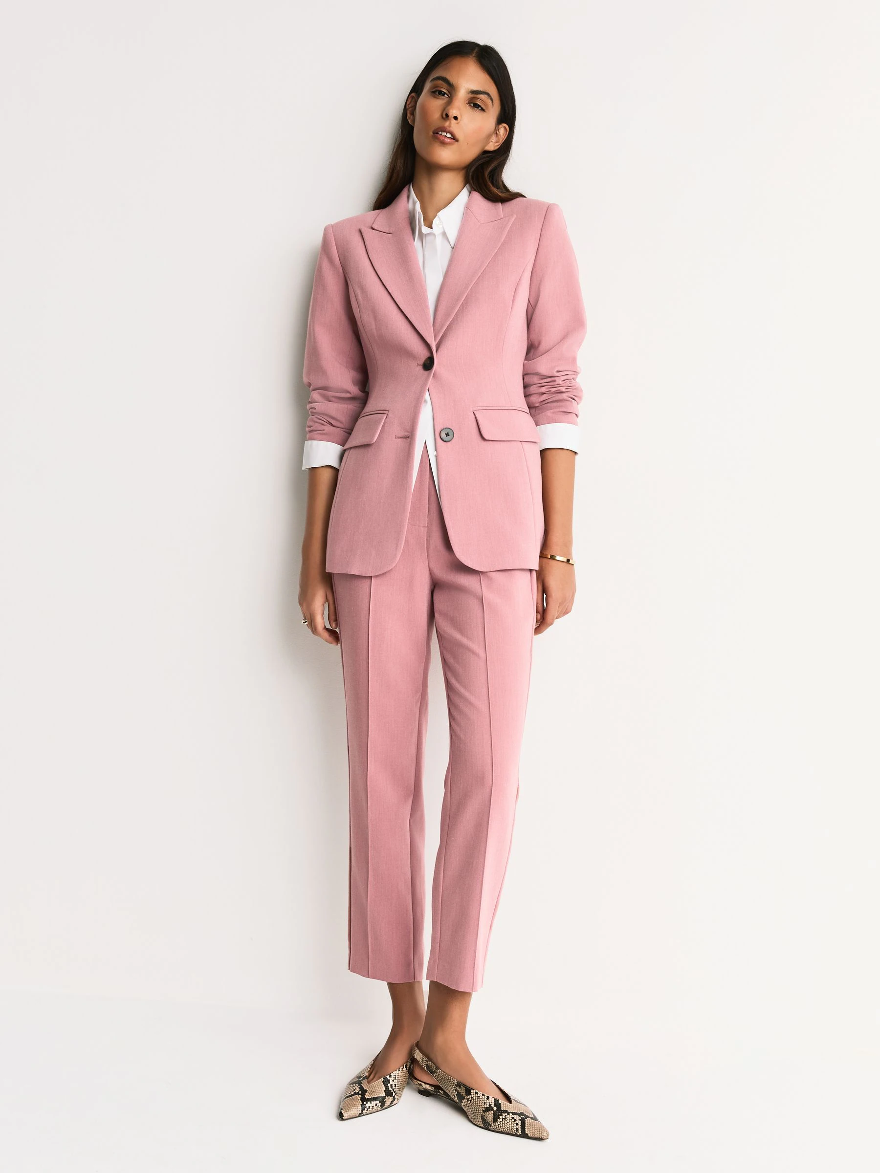 Light Pink Sculpting Single Breasted Blazer