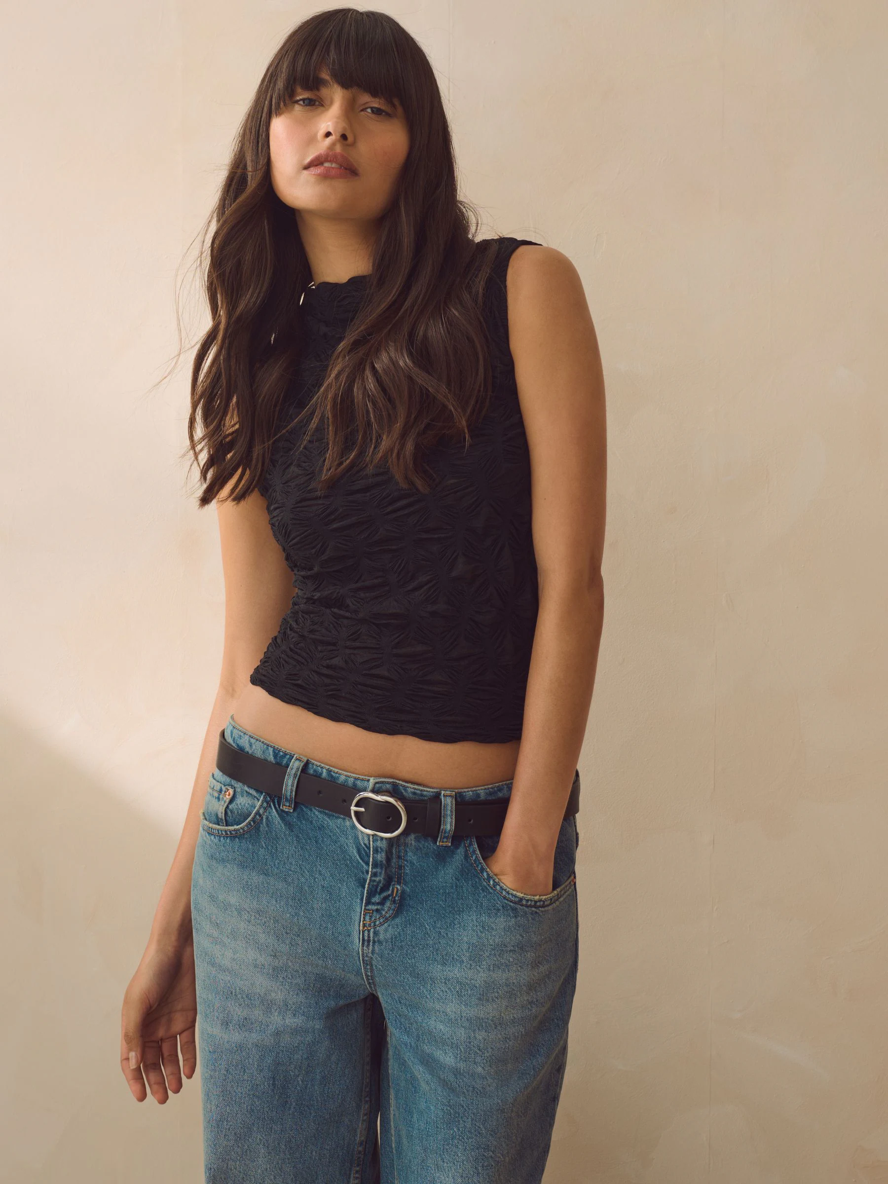 Black Regular PU Belt