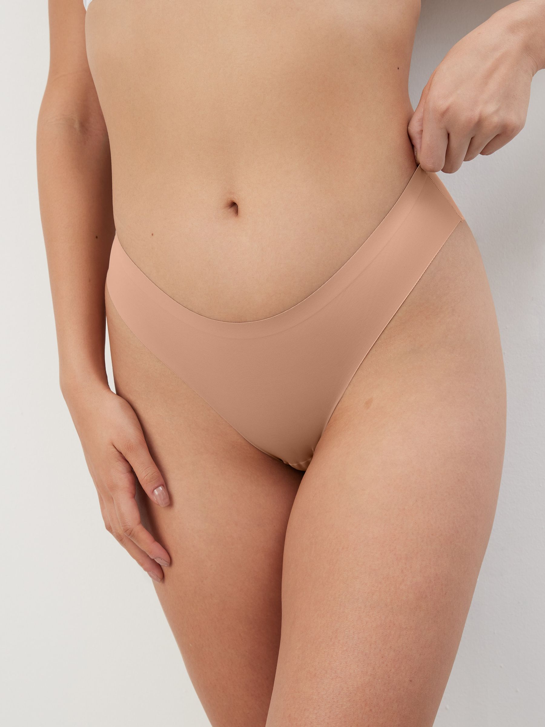 Black/White/Praline Nude Brazilian No VPL Comfort Knickers 3 Pack