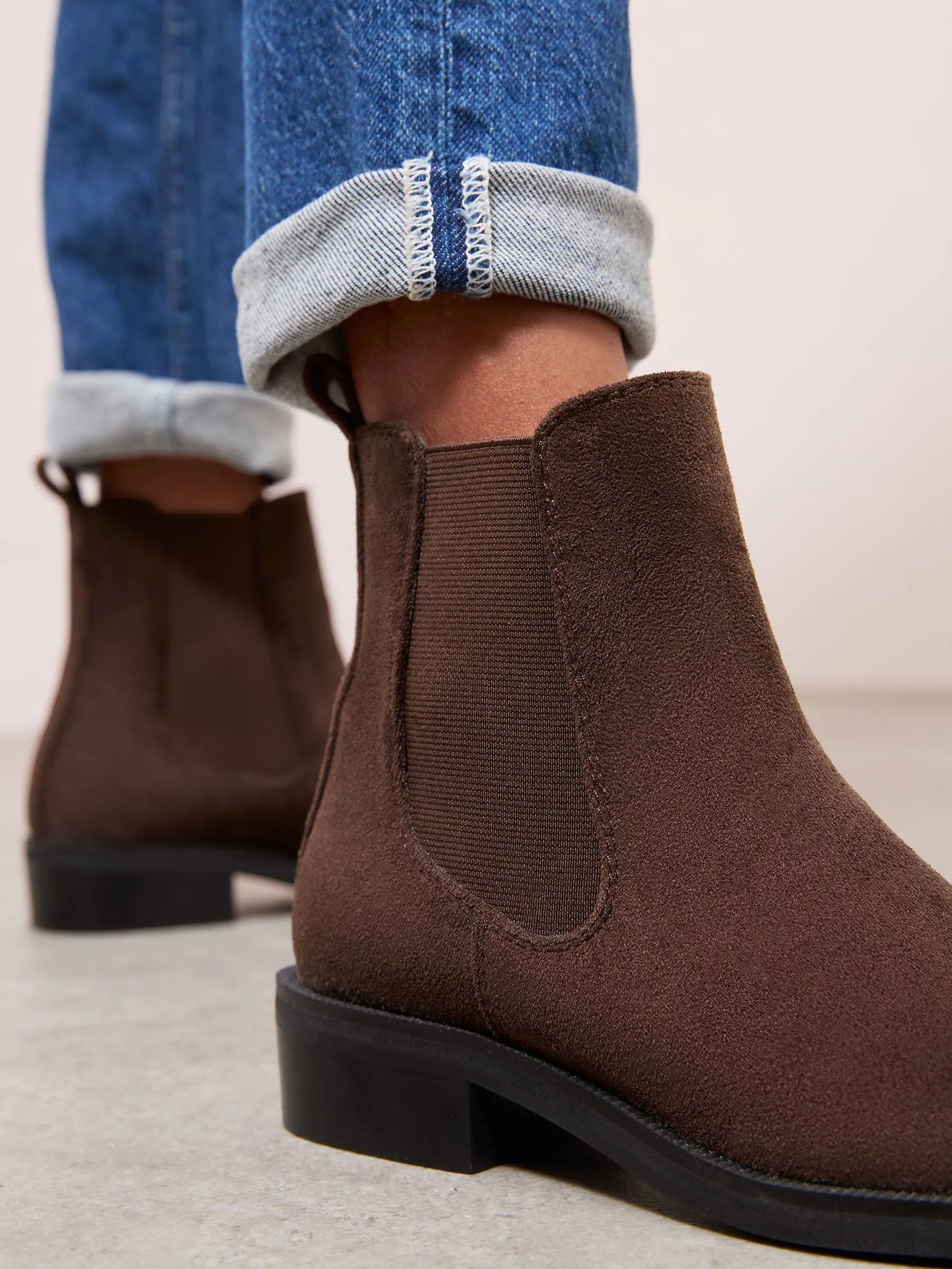 Friends Like These Chocolate Brown Comfort Chelsea Ankle Boots
