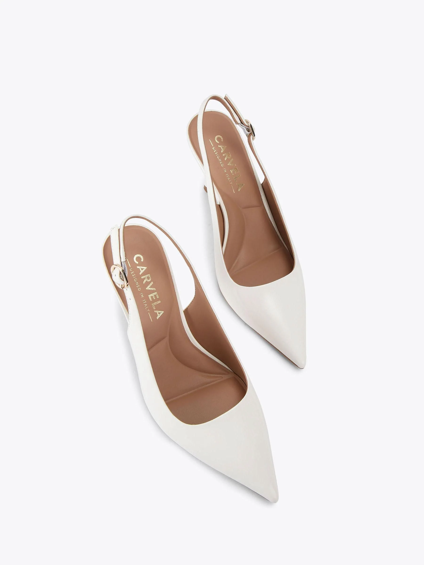 Carvela White Spirit Sling Shoes