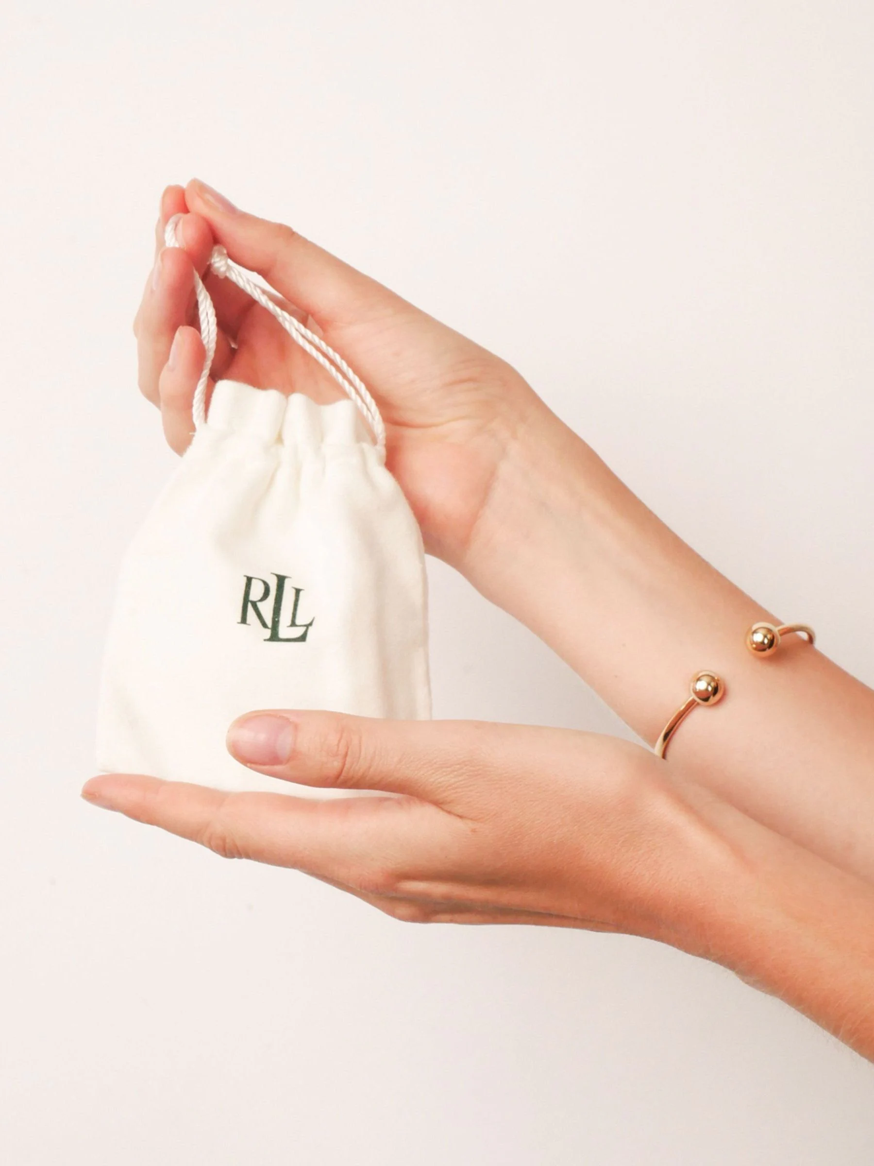 Lauren Ralph Lauren Gold Tone LB Stone Drop Pierced Earrings