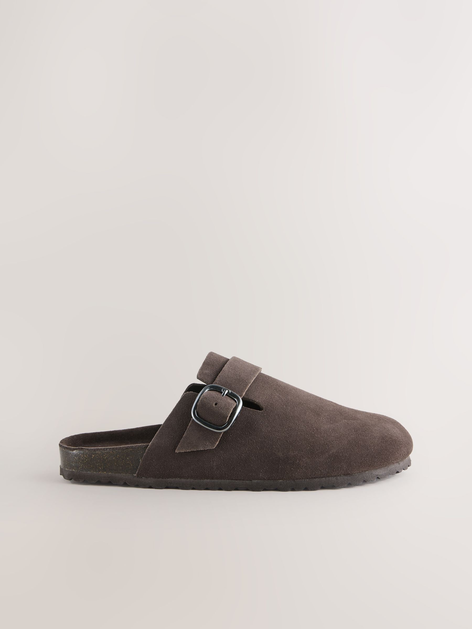 Chocolate Brown Standard Fit Leather Footbed Clogs