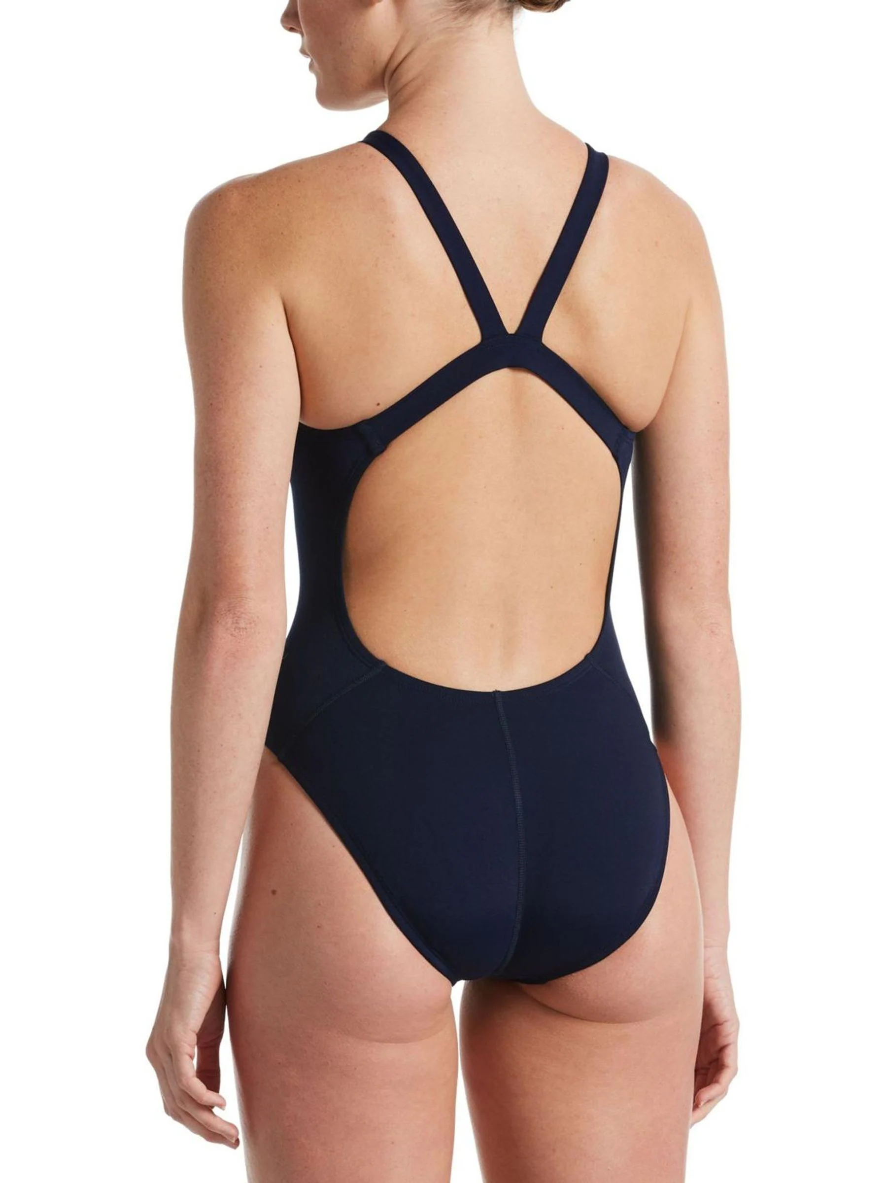 Nike Navy Hydrastrong Solid Fastback Swimsuit