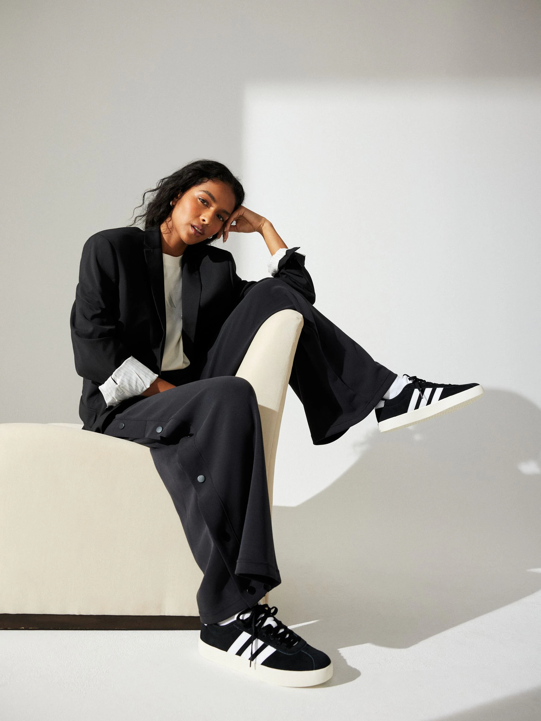 adidas Black Dark VL Court 3.0 Trainers