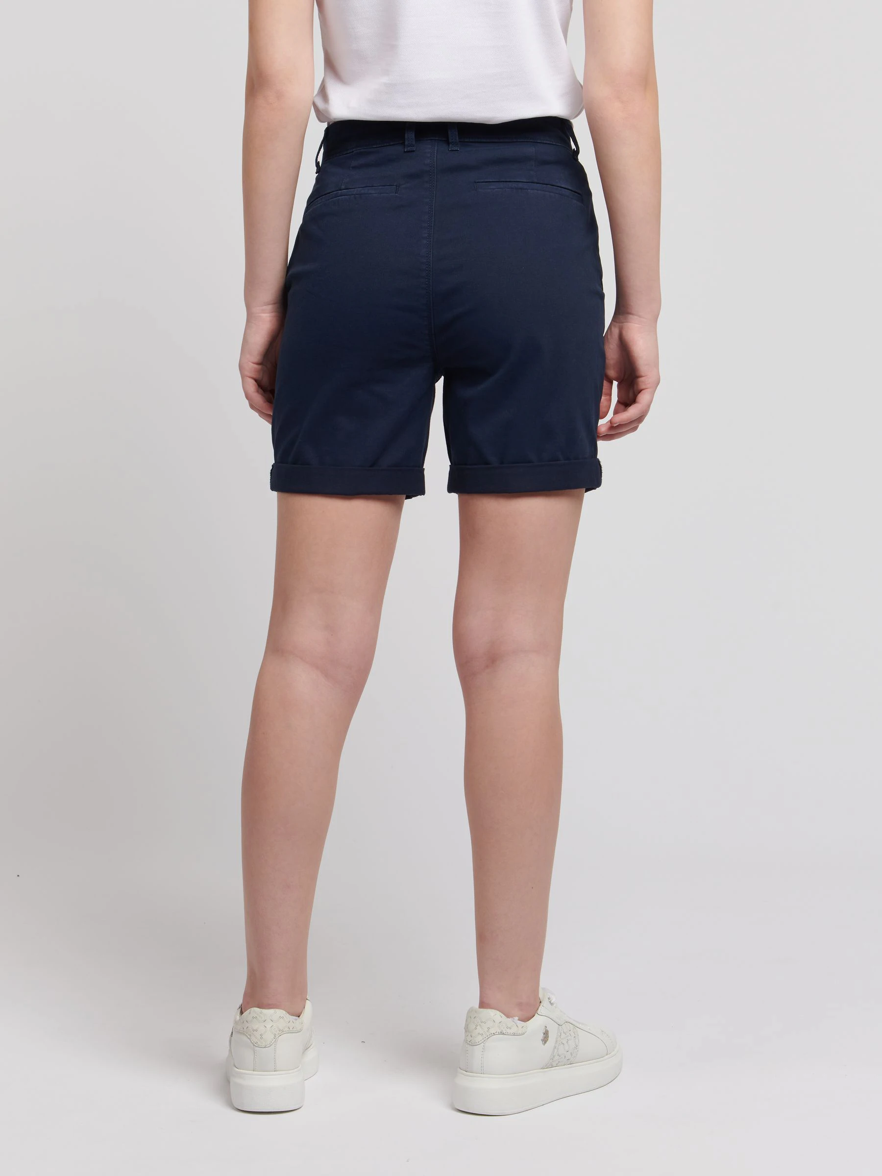 US. Polo Assn. Blue Classic Womens Chino Shorts