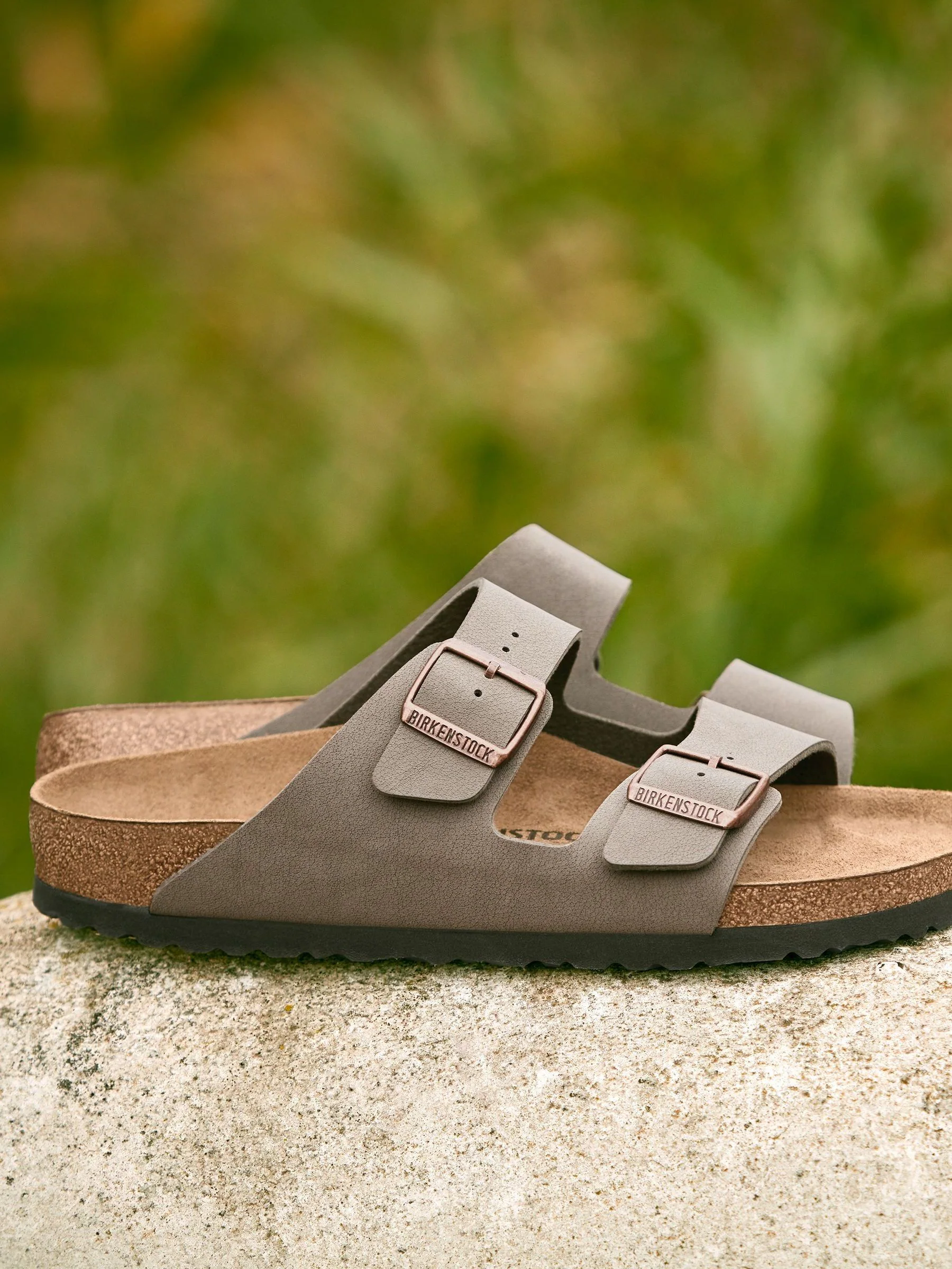 Birkenstock Stone Arizona Birko Flor Nubuck Sandals