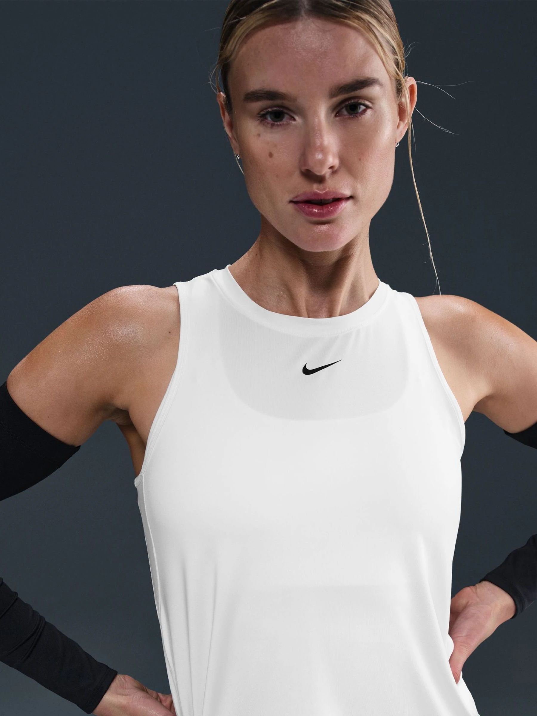 Nike White One Dri-FIT Tank Vest Top