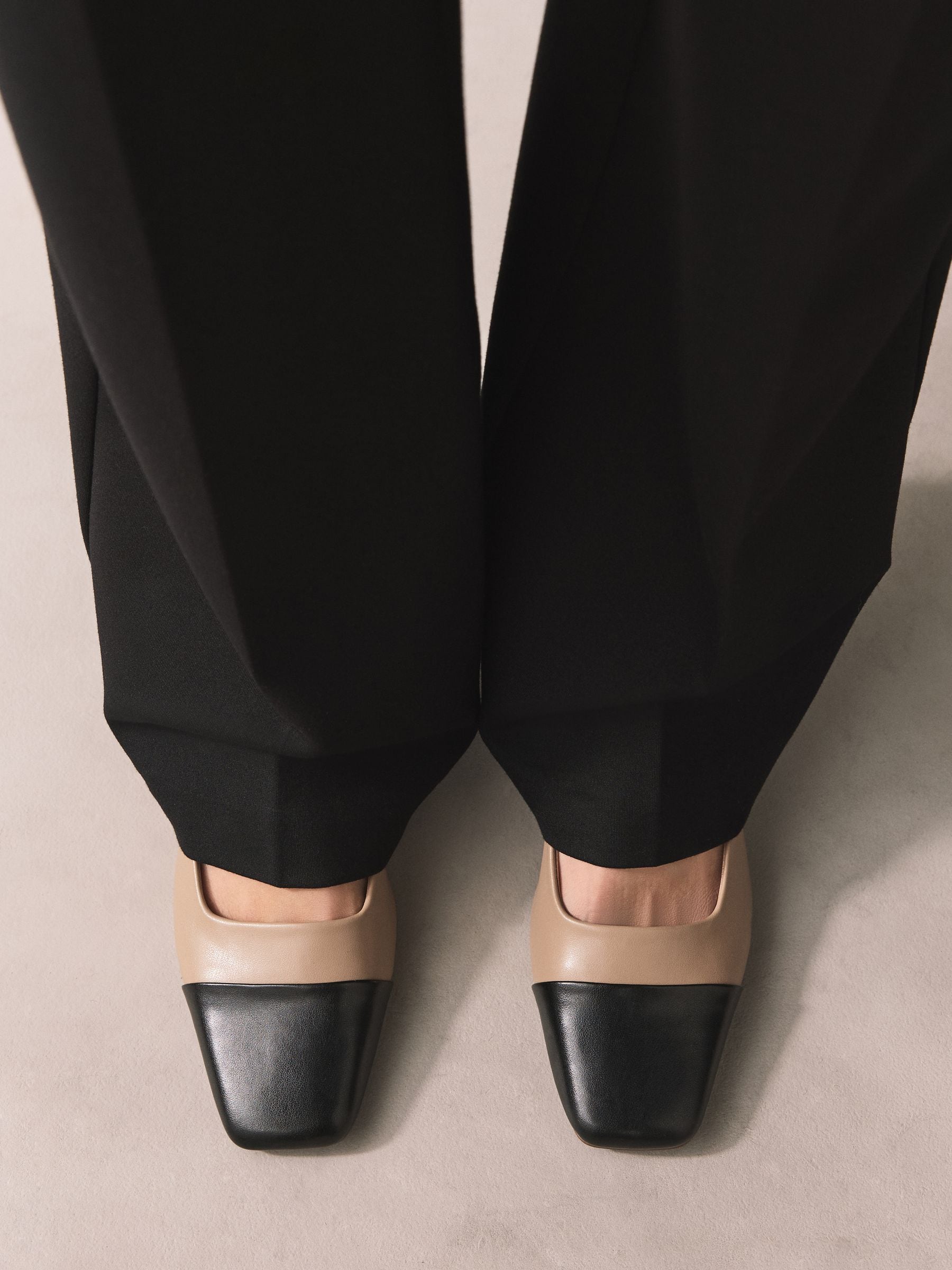 Camel Forever Comfort® Toe Cap Low Block Court Heels