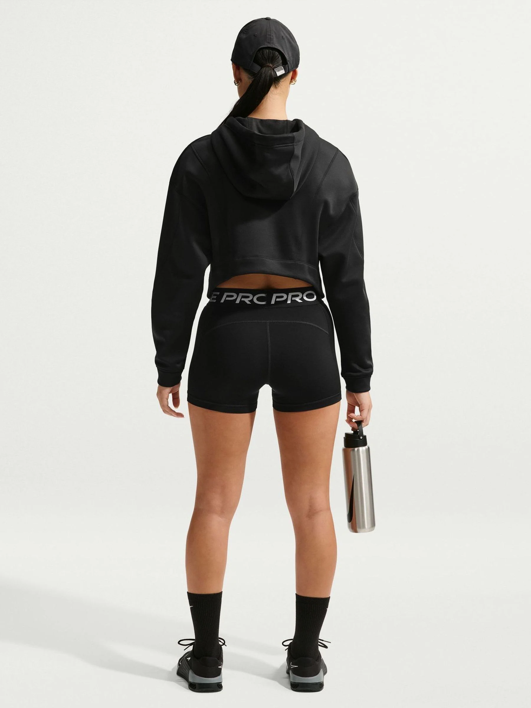 Nike Black/White Pro Mid-Rise 3