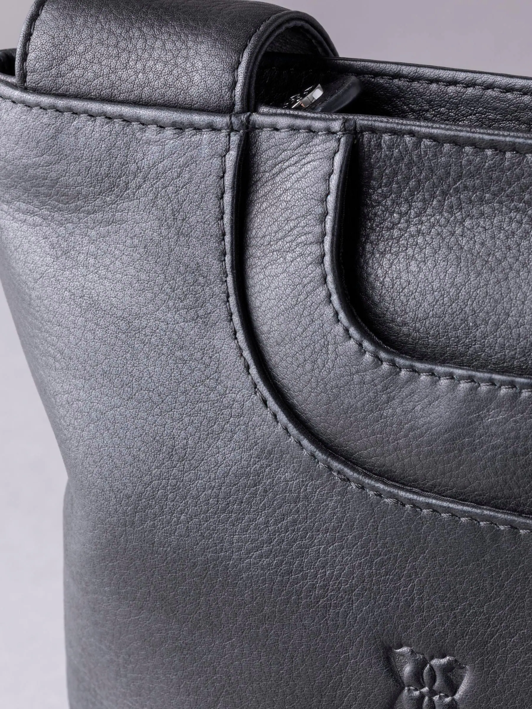 Lakeland Leather Black Allerdale Cross-Body Bag