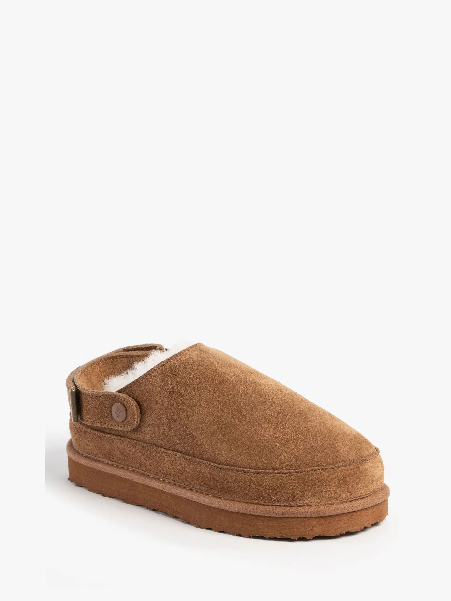 Just Sheepskin Ladies Quinn Sheepskin Sling Back Brown Mule Slippers