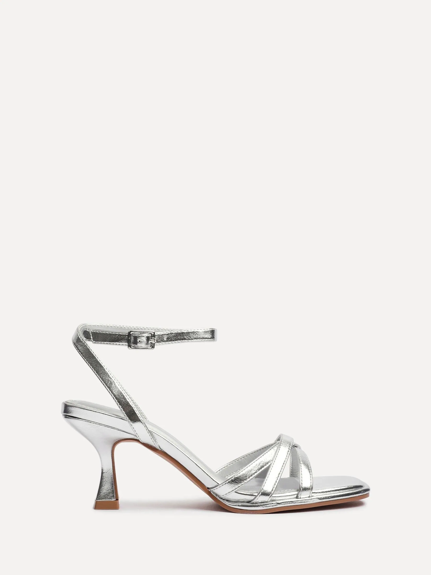 Linzi Silver Faro Strappy Heeled Sandals