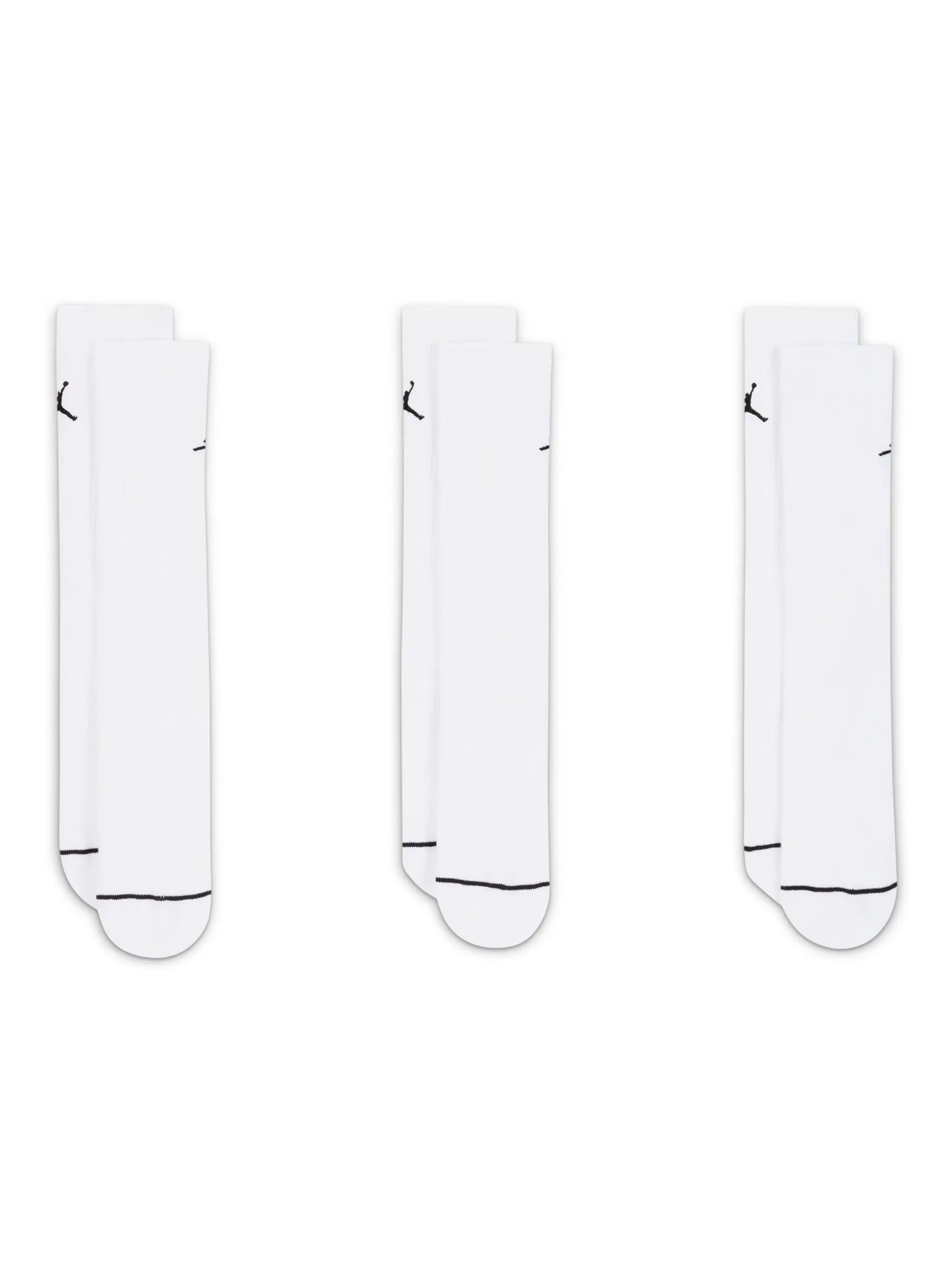 Nike White Jordan Everyday Crew Socks 3 Pack